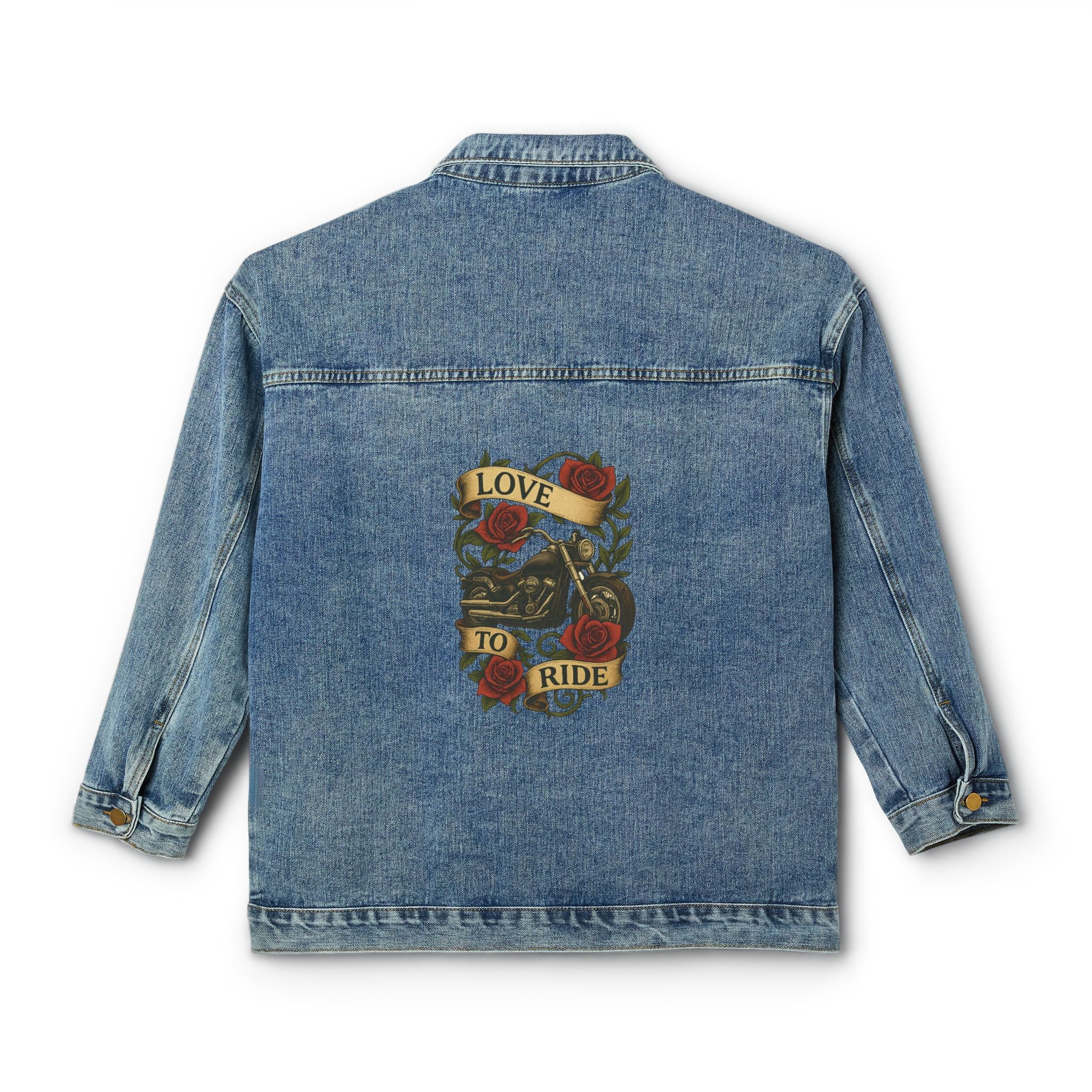 Love to Ride Denim jacket | Women's Harley-Inspired Relaxed Oversized Riding Jacket