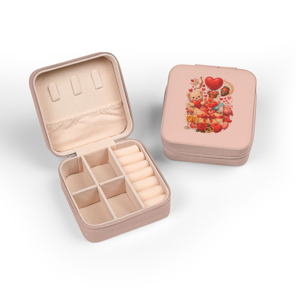 Travel Jewelry Box | Compact Jewelry Organizer | Gift for Girlfriend, Wife, Mom | Valentines Day Gift | Bridesmaid or Mothers Day Gift