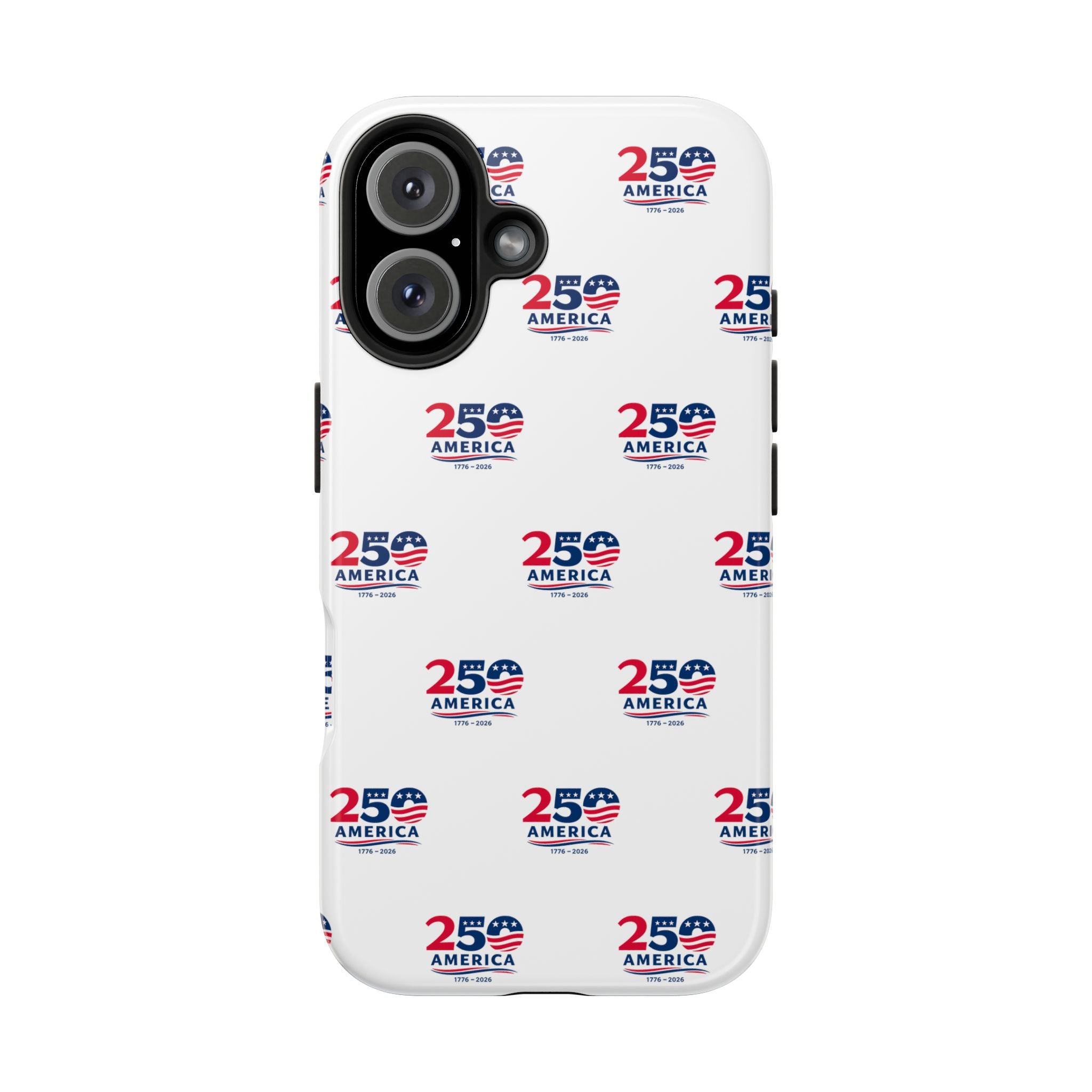 America 250 Tough Phone Case | Patriotic USA 1776-2026 iPhone Samsung Case | Glossy Protective Fourth of July Phone Cover