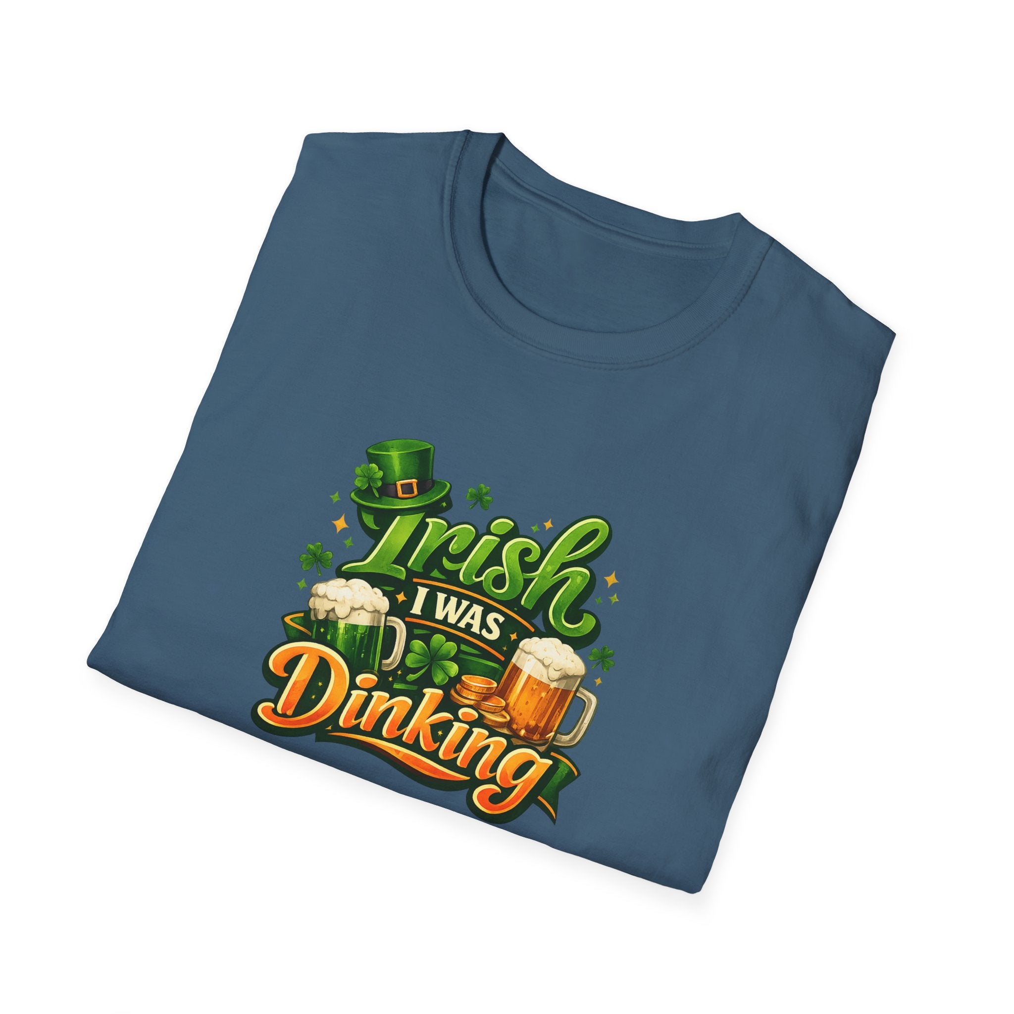 Irish I Was Dinking Shirt | Funny Pickleball St Patricks Day Tee | Irish Pickleball Shirt | Lucky Shamrock Tee | 6 colors - 100% cotton
