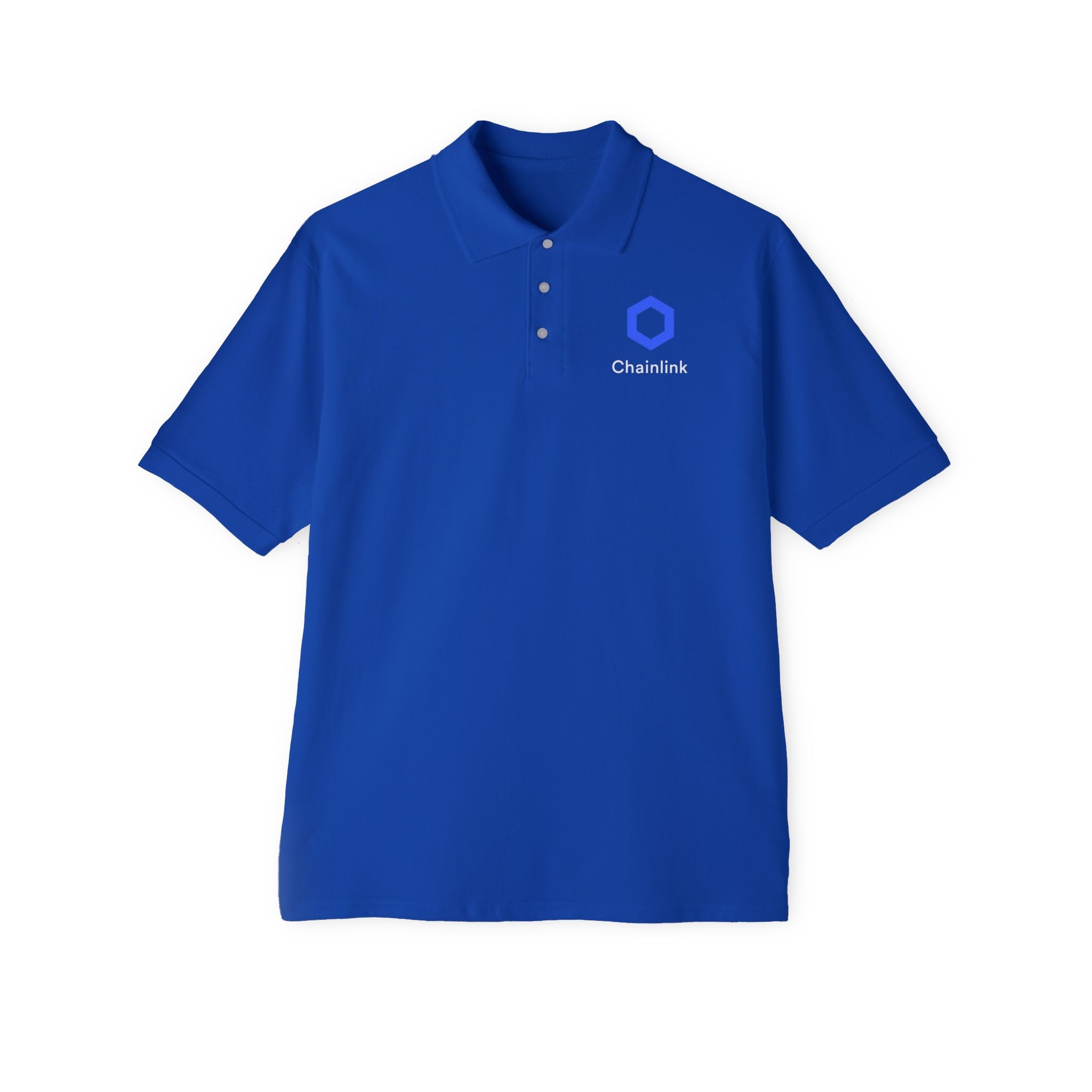 Chainlink LINK Crypto Polo Shirt for Men | Blockchain Logo Polo | Web3 Crypto Apparel | Crypto Enthusiast Gift | 5 colors - 100% cotton