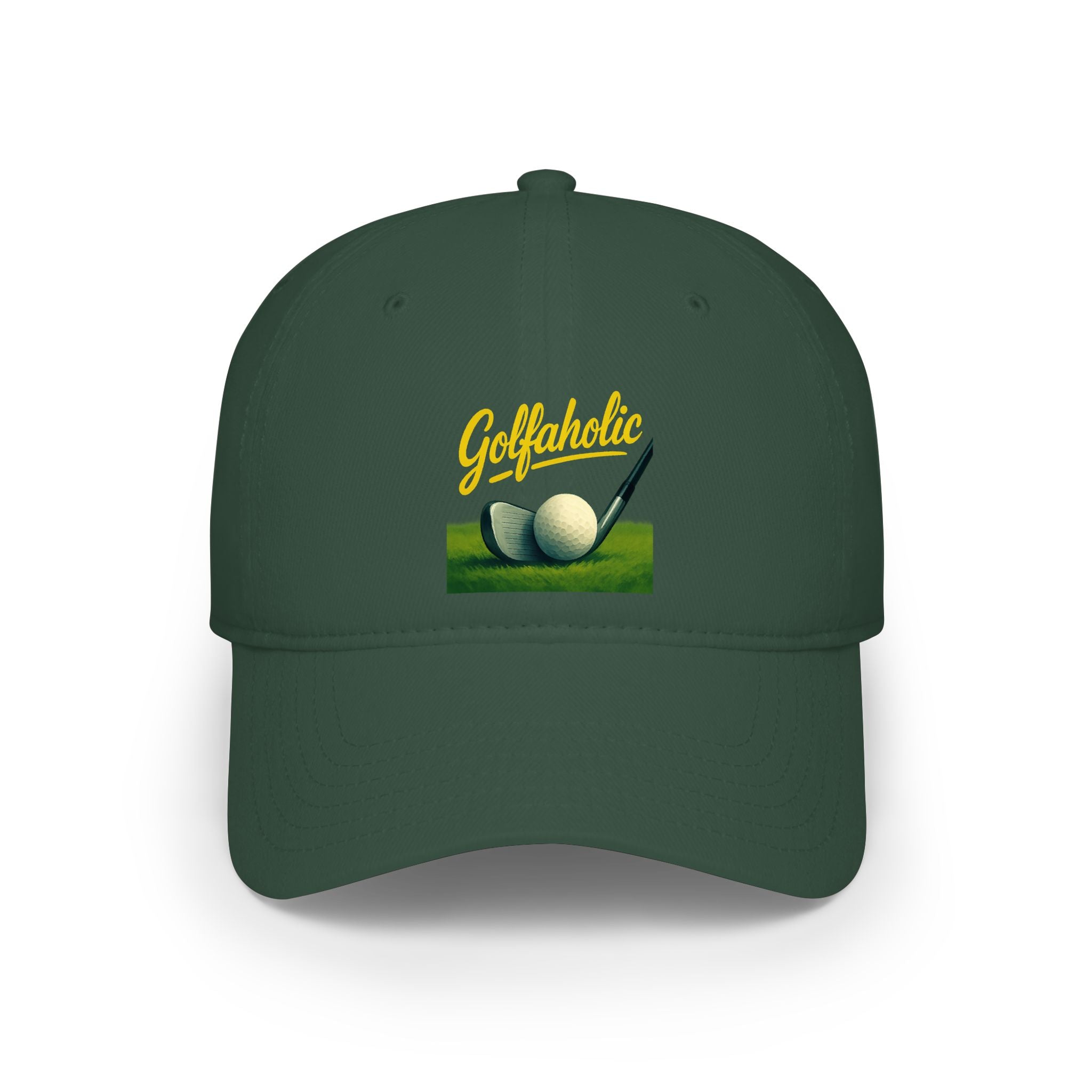 Golfaholic Hat | Funny Golf Lover Dad Cap | Golf Gift for Men | Adjustable Beige Golf Cap | Golfer Birthday Gift | 4 colors