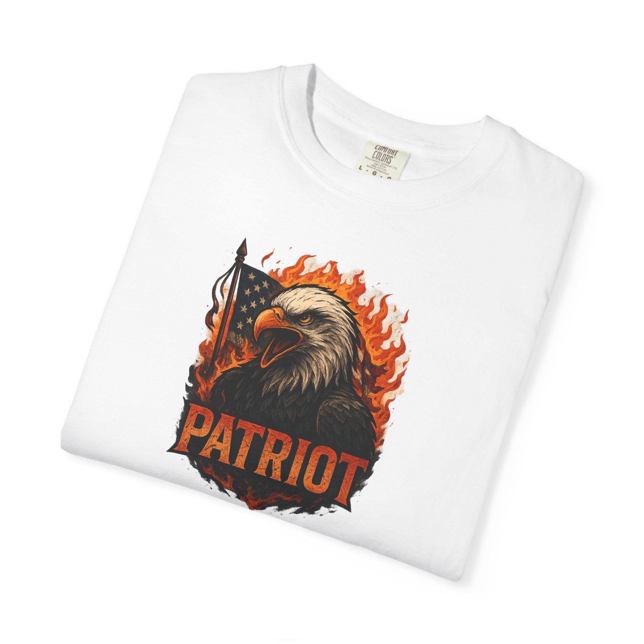 Patriot Eagle T-Shirt-Bald Eagle American Flag Graphic Tee | Freedom-USA Pride | 6 colors - 100% cotton