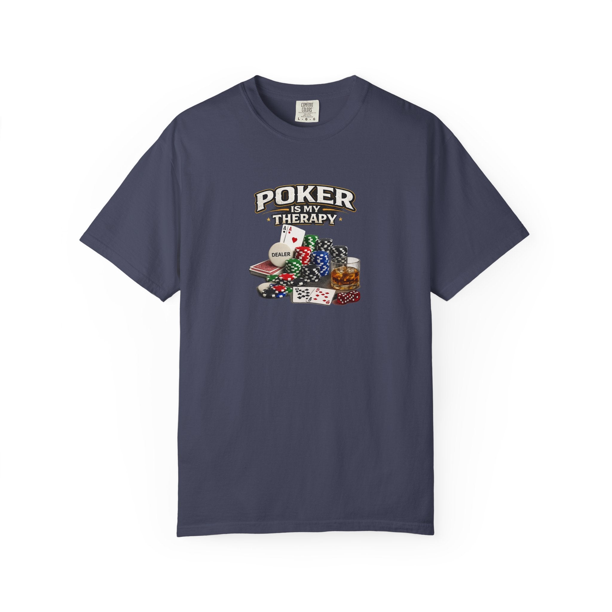 Poker Is My Therapy Shirt | Funny Poker Player Tee | Gift for Card Players | Gambling Humor Tee | Poker Lover Gift | 7 colors - 100% cotton