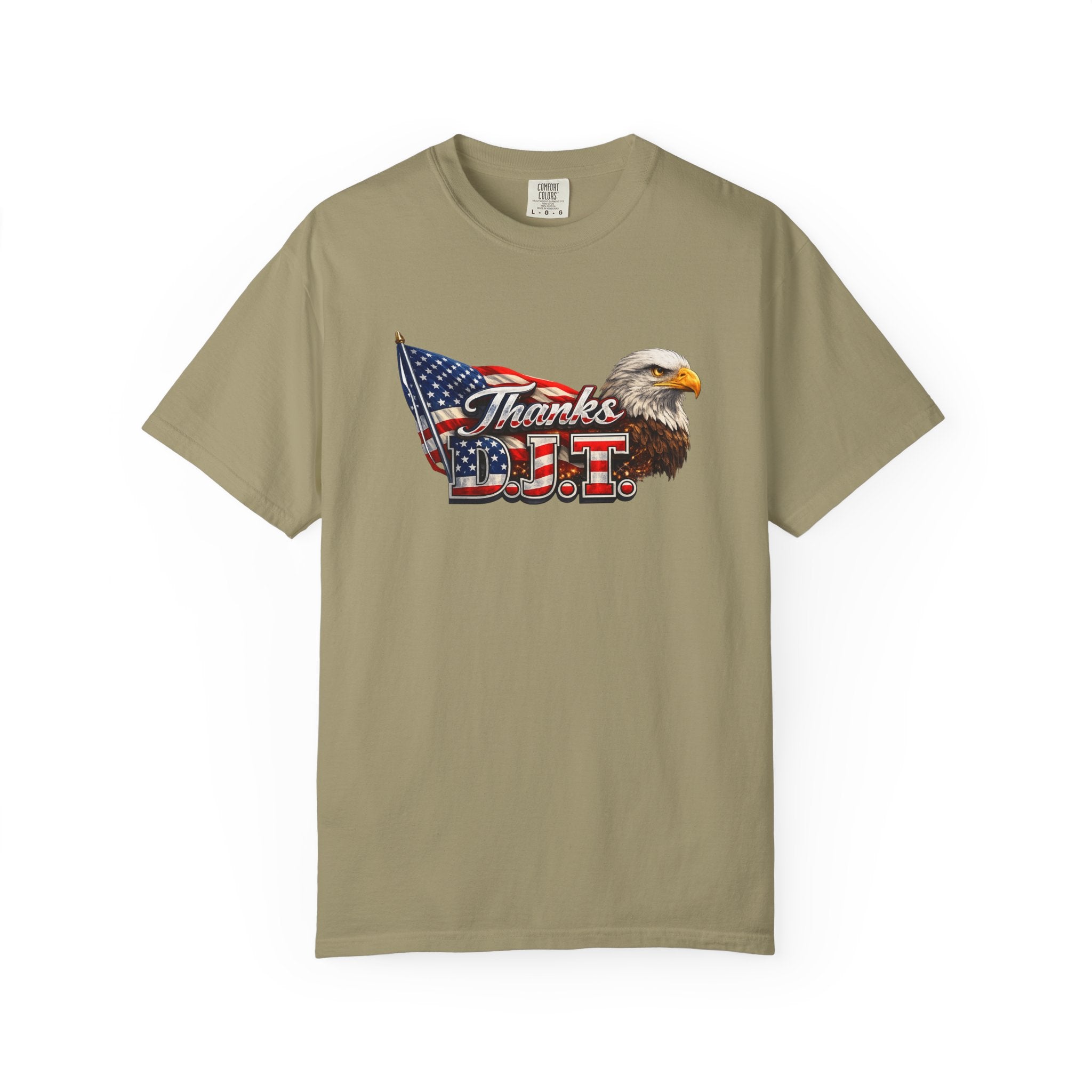 Thanks D.J.T Patriotic Eagle Shirt | American Flag TShirt | USA Pride Tee | Fourth of July Apparel | Patriotic Gift | 7 colors - 100% cotton