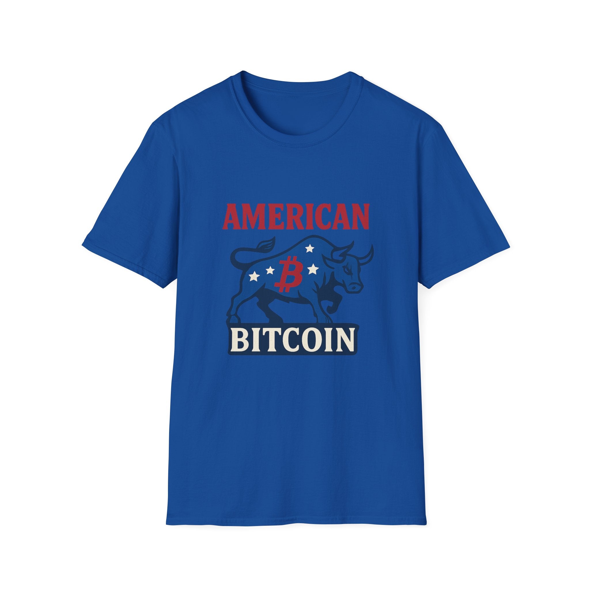American Bitcoin - Red, White & Bull T-Shirt Tee | 5 colors - 100% cotton