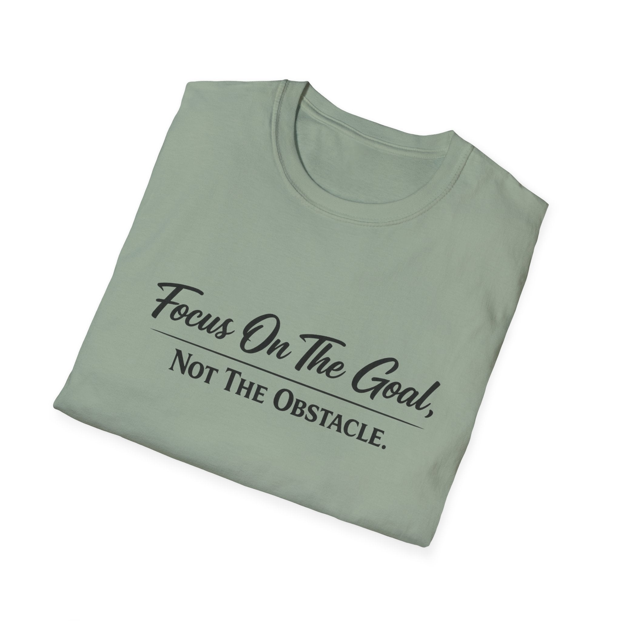 Focus On The Goal Not The Obstacle Shirt | Motivational Quote Tee | Mindset T-Shirt | Everyday Encouragement Gift | 8 colors - 100% cotton