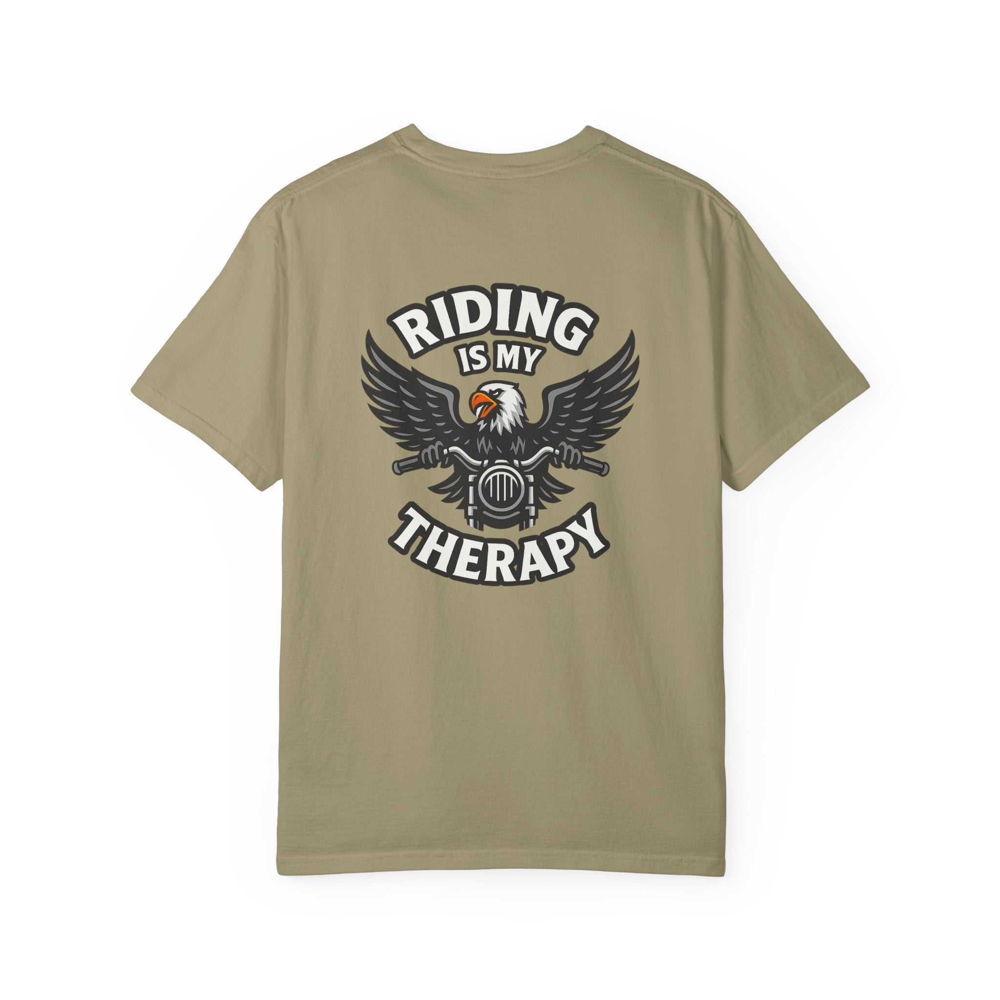 Riding is my Therapy Eagle Motorcycle T-Shirt | Harley Biker Graphic Tee | 8 colors - 100% cotton