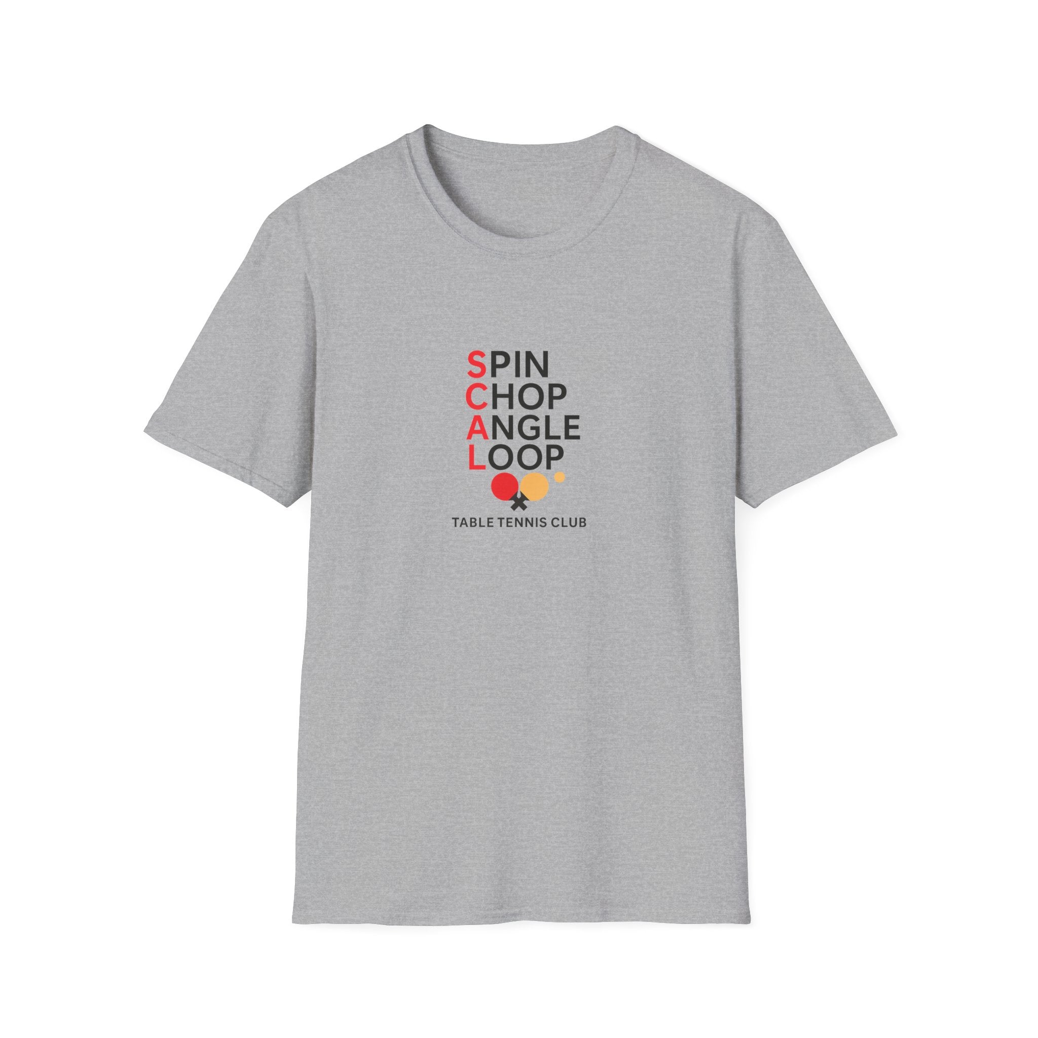 Table Tennis Club Shirt | Spin, Chop, Angle, Loop | Ping Pong Tee for Players & Fans | 4 colors - 100% cotton
