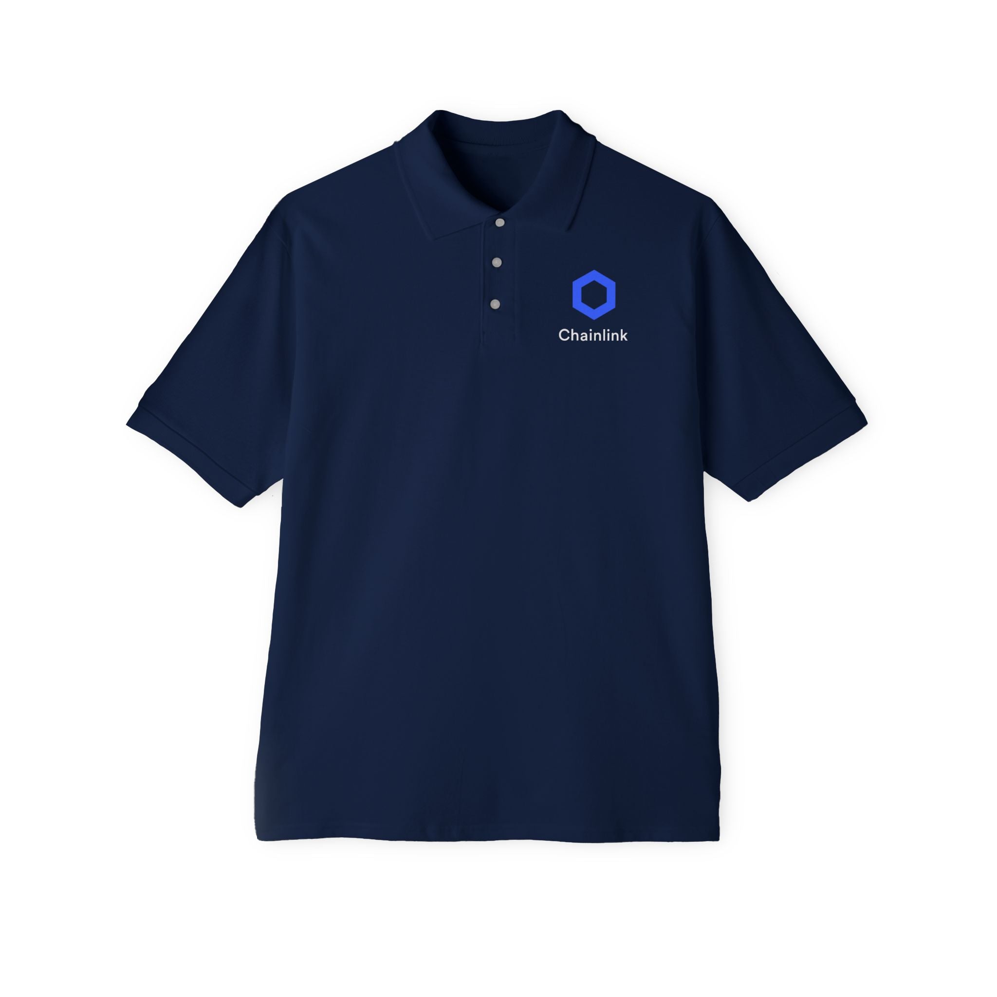 Chainlink LINK Crypto Polo Shirt for Men | Blockchain Logo Polo | Web3 Crypto Apparel | Crypto Enthusiast Gift | 5 colors - 100% cotton