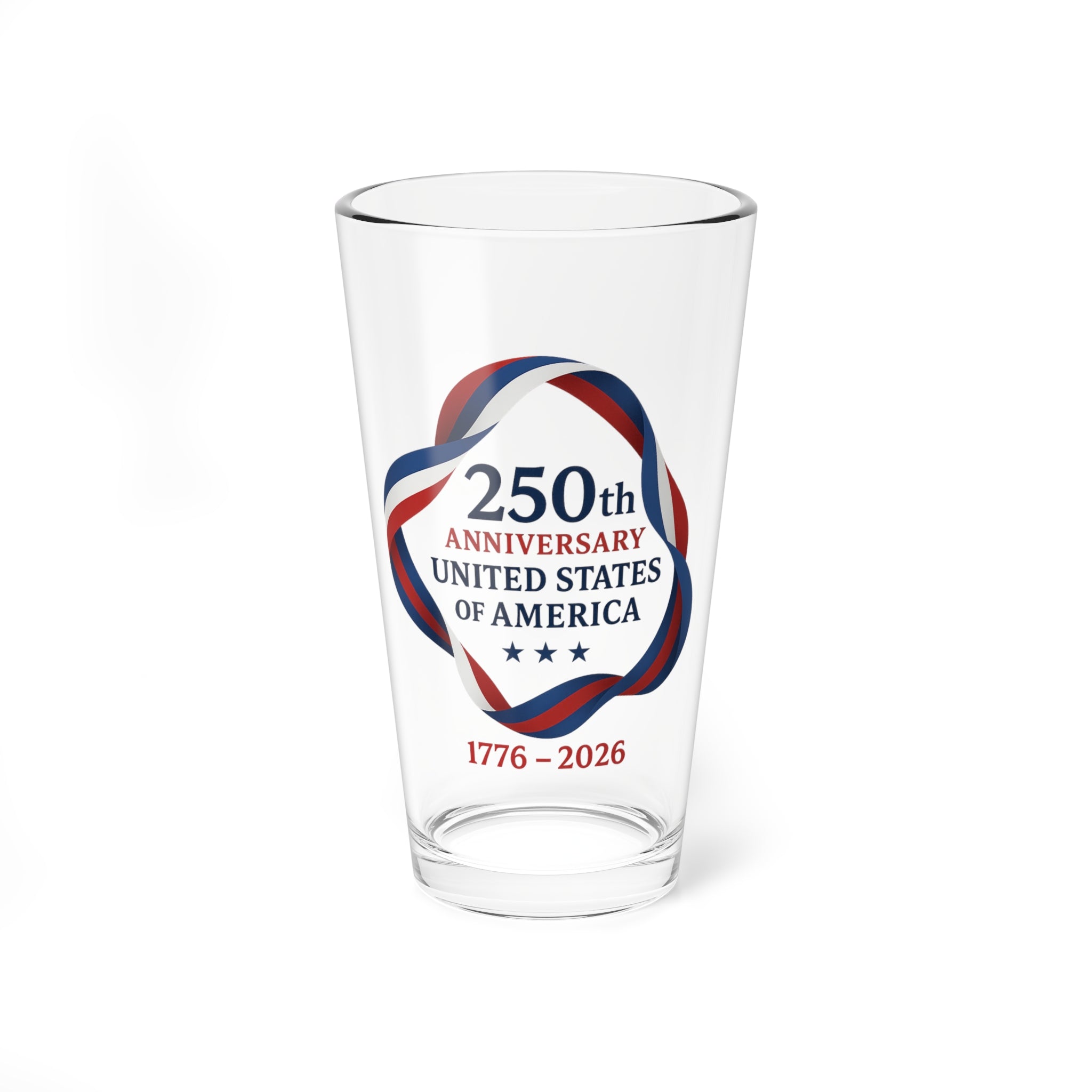 250th Anniversary USA Pint Glass | America 1776-2026 Patriotic Beer Glass | Semiquincentennial Gift | 16oz Pint Glass