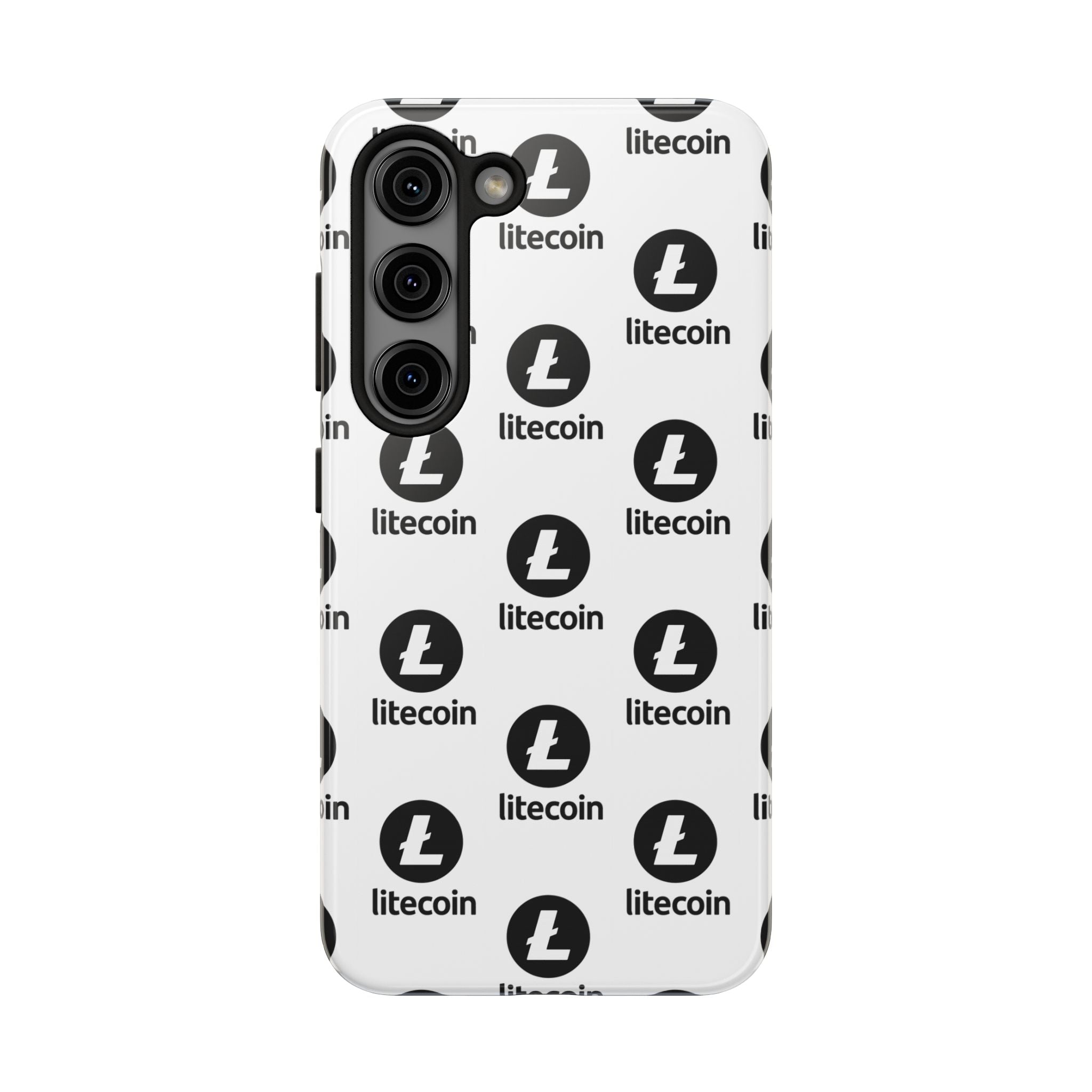 Litecoin Tough Phone Case | Crypto iPhone Case | Samsung Galaxy Case | Litecoin Logo Phone Cover | Glossy Protective Case