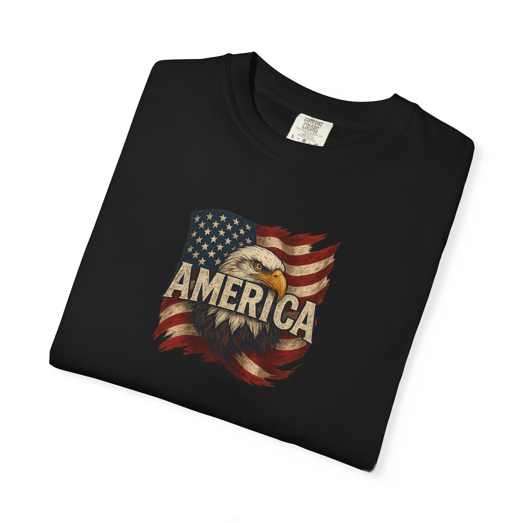 Bold American Eagle Patriotic Flag T-Shirt | Freedom Pride USA Tee | 3 colors - 100% cotton
