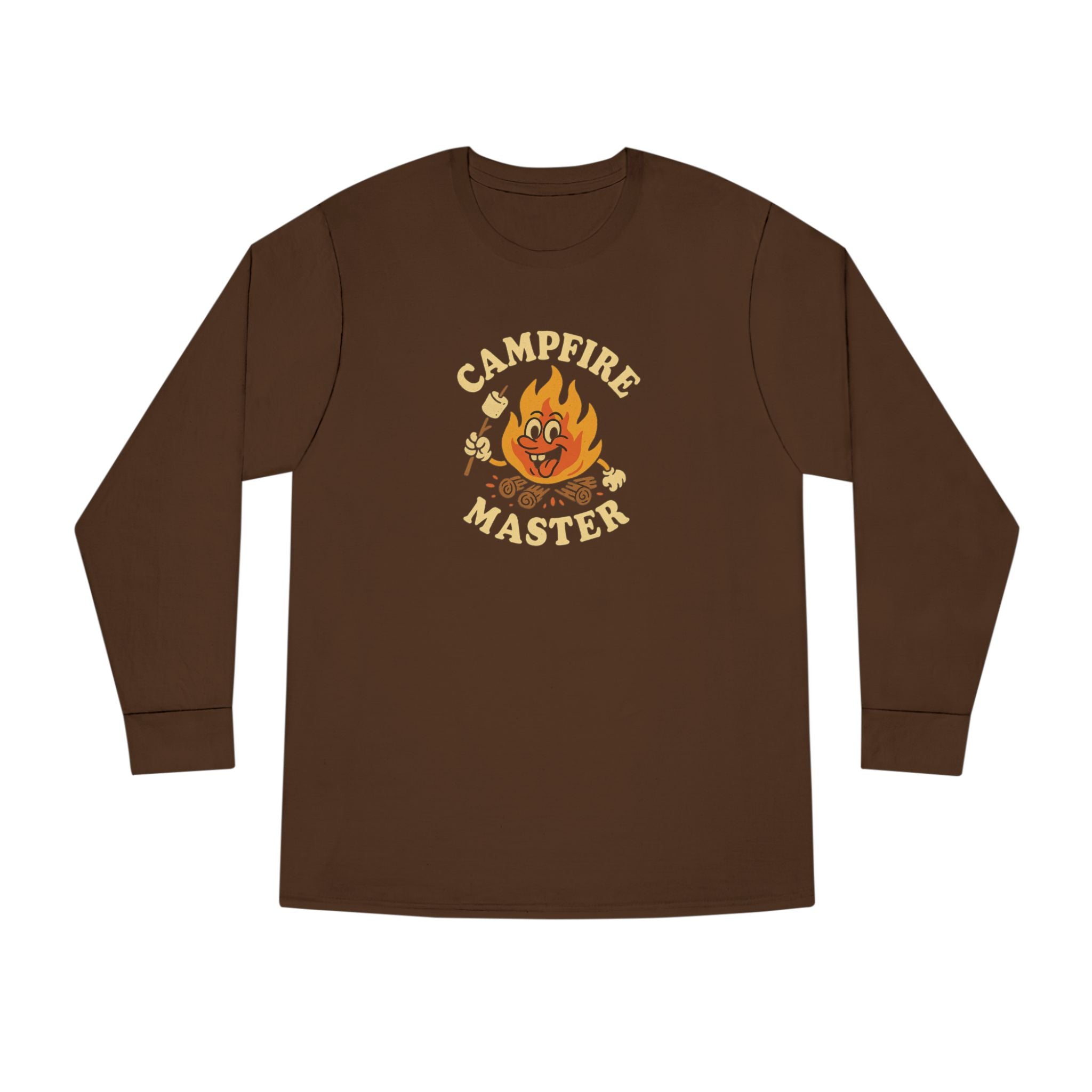 Campfire Master Long Sleeve Tee | S'mores, Marshmallow, Outdoor Camping Shirt | 4 colors - 100% cotton