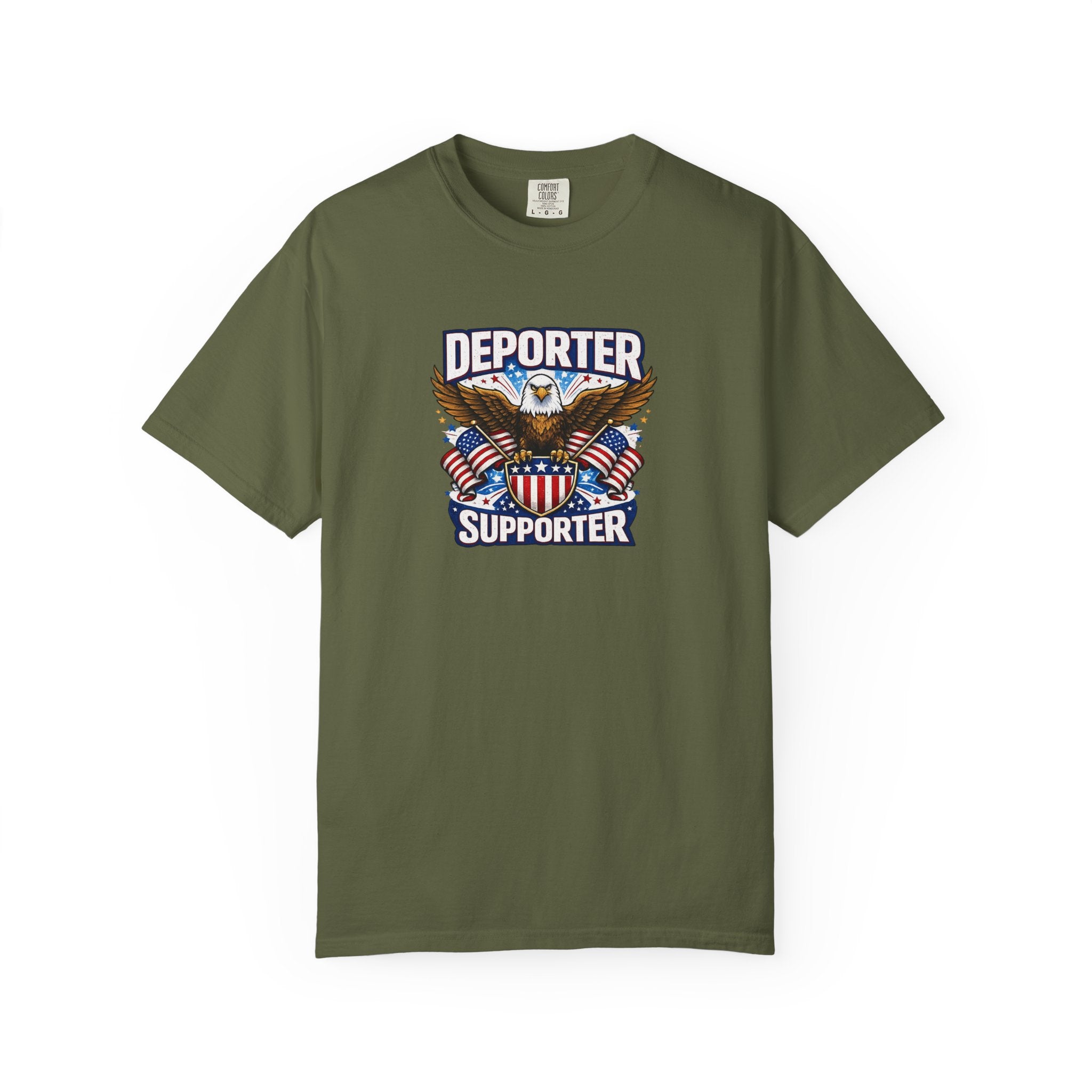 Deporter Supporter Patriotic T-Shirt | America First Eagle Tee | Pro Border Apparel | Gift for Patriots | 9 colors - 100% cotton
