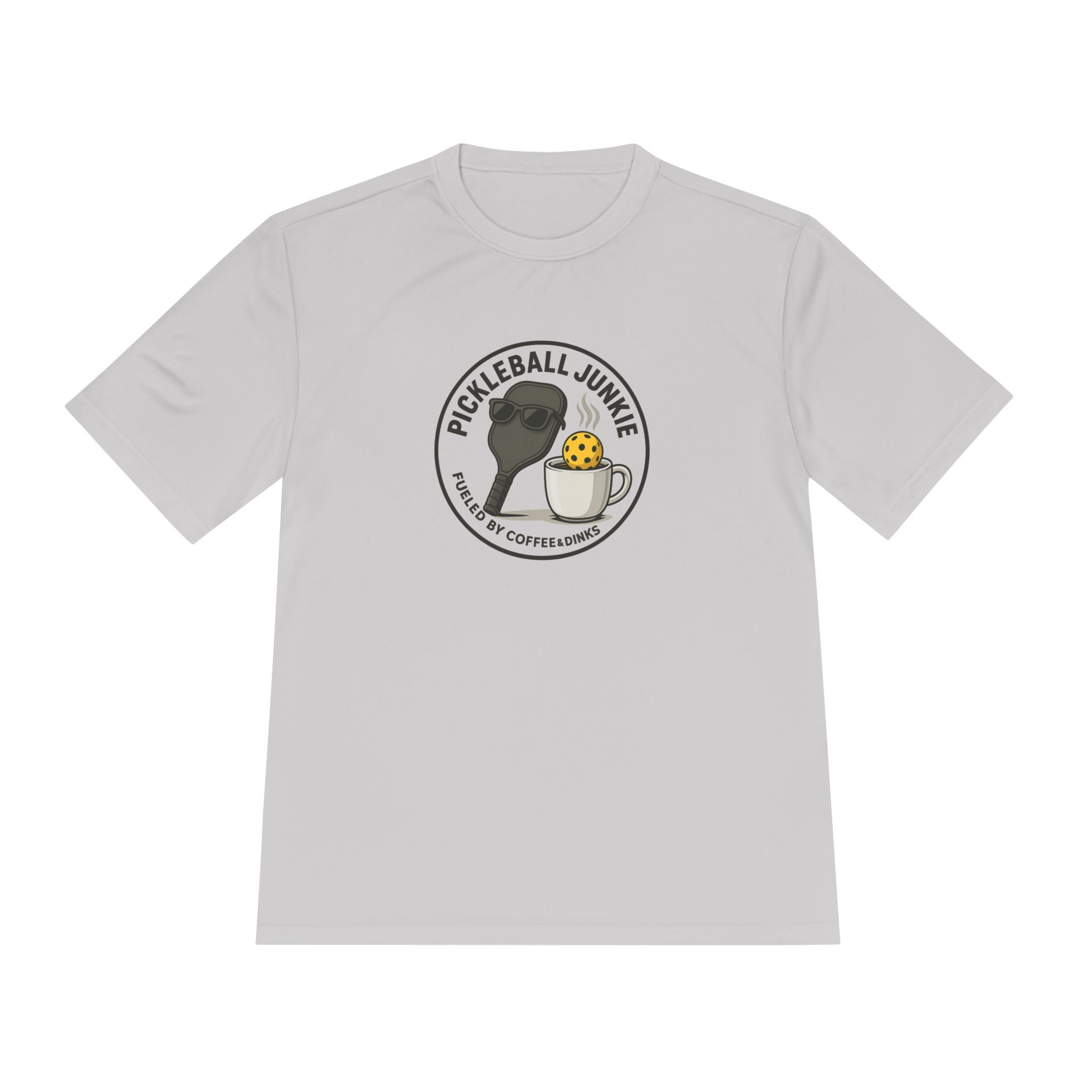 Pickleball Junkie Fueled by Coffee & Dinks T-shirt Tee | 7 colors - 100% polyester