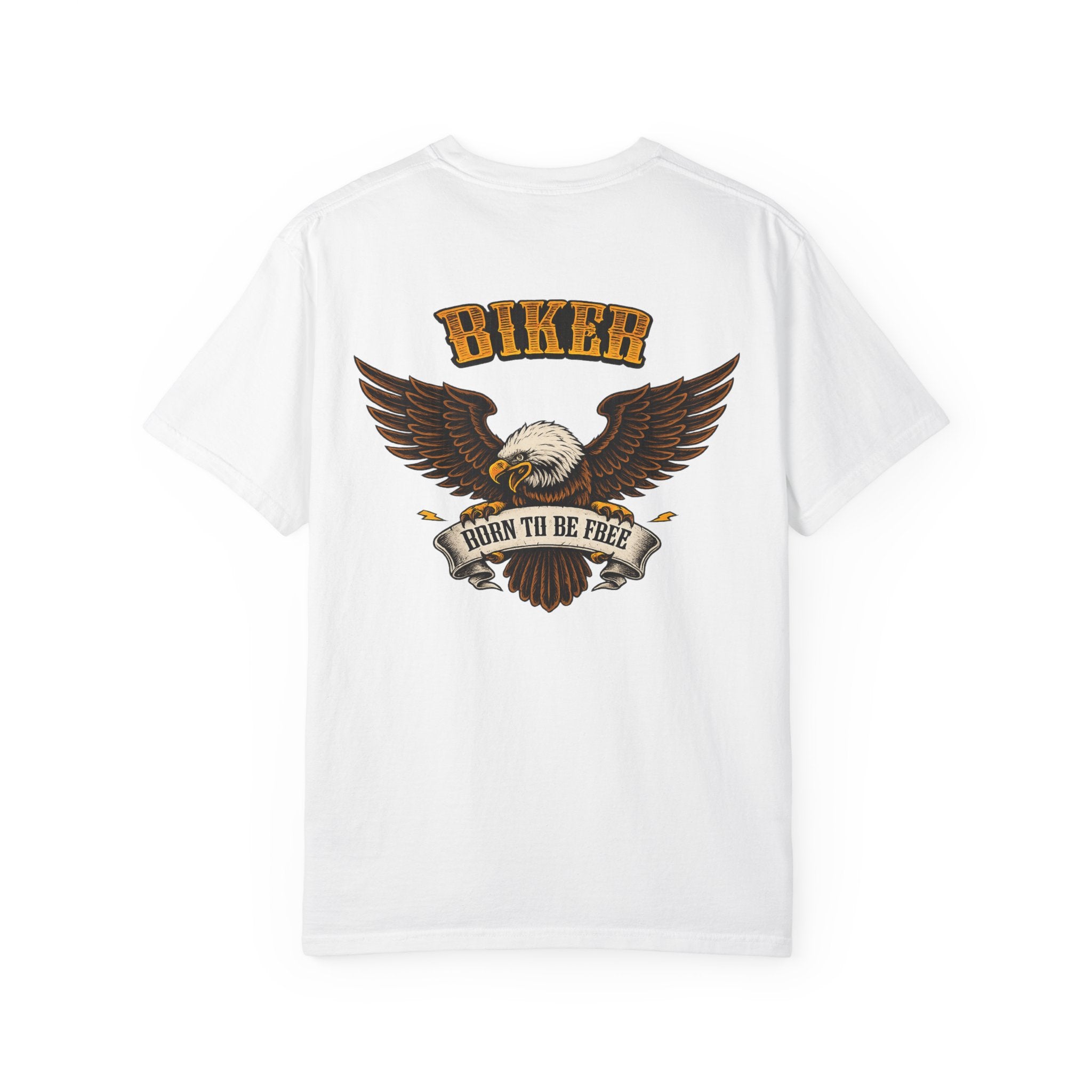 Biker Born to Be Free T-Shirt | Eagle Motorcycle Shirt | Harley Rider Graphic Tee | Freedom Rider Tee | 11 colors - 100% cotton
