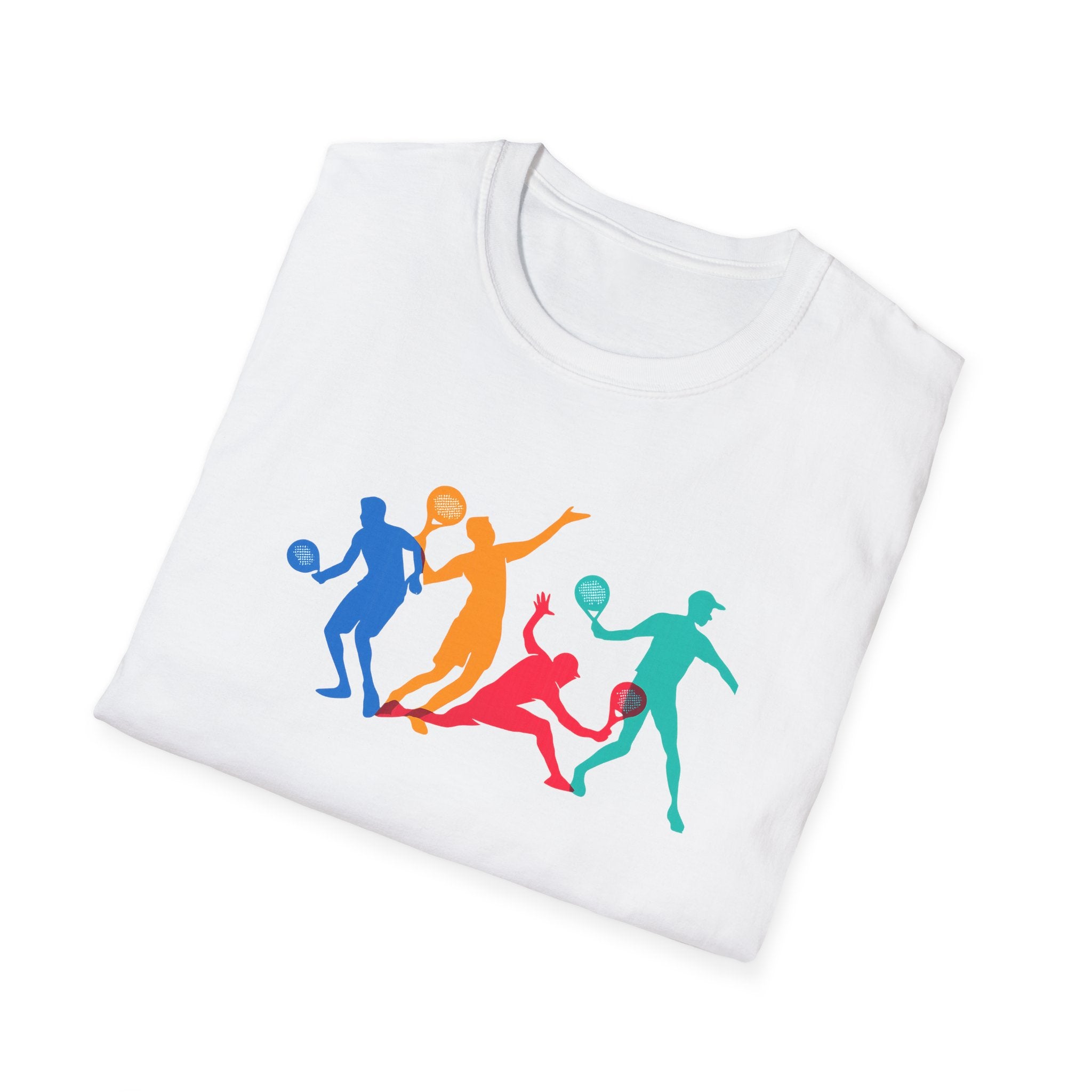 Colorful Tennis Silhouette T-Shirt | Modern Tennis Player Graphic Tee | Unisex Sports Shirt | Tennis Lover Gift | 3 colors - 100% cotton