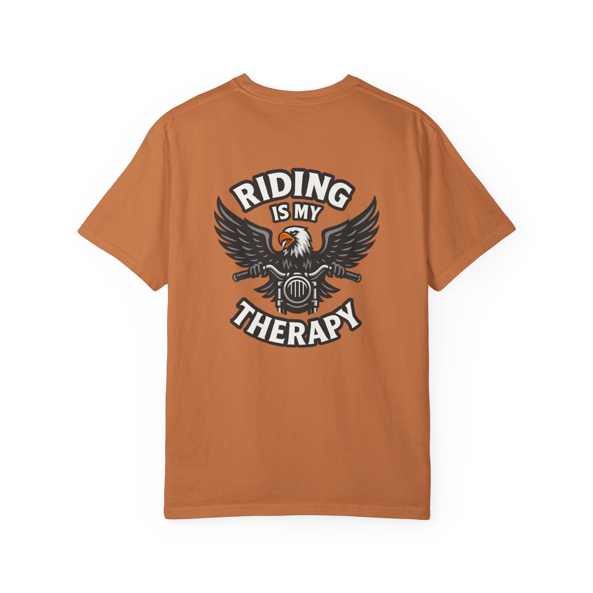 Riding is my Therapy Eagle Motorcycle T-Shirt | Harley Biker Graphic Tee | 8 colors - 100% cotton