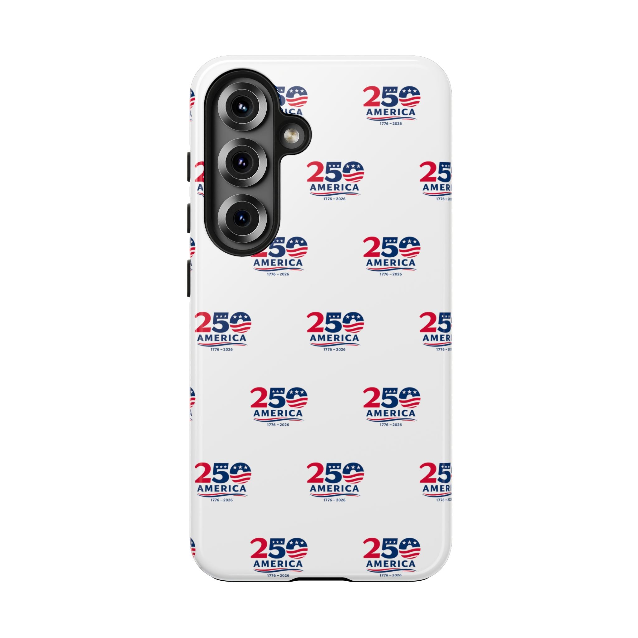 America 250 Tough Phone Case | Patriotic USA 1776-2026 iPhone Samsung Case | Glossy Protective Fourth of July Phone Cover