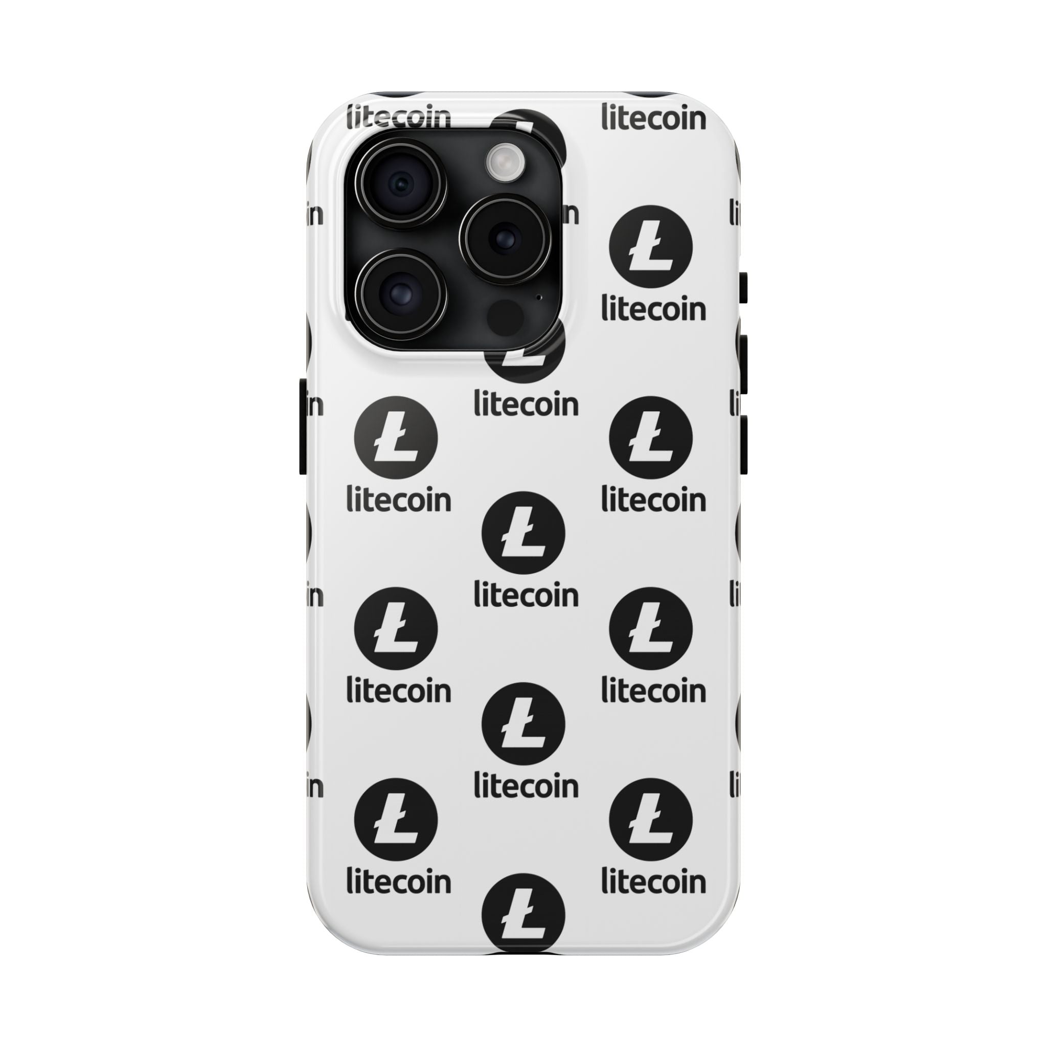 Litecoin Tough Phone Case | Crypto iPhone Case | Samsung Galaxy Case | Litecoin Logo Phone Cover | Glossy Protective Case