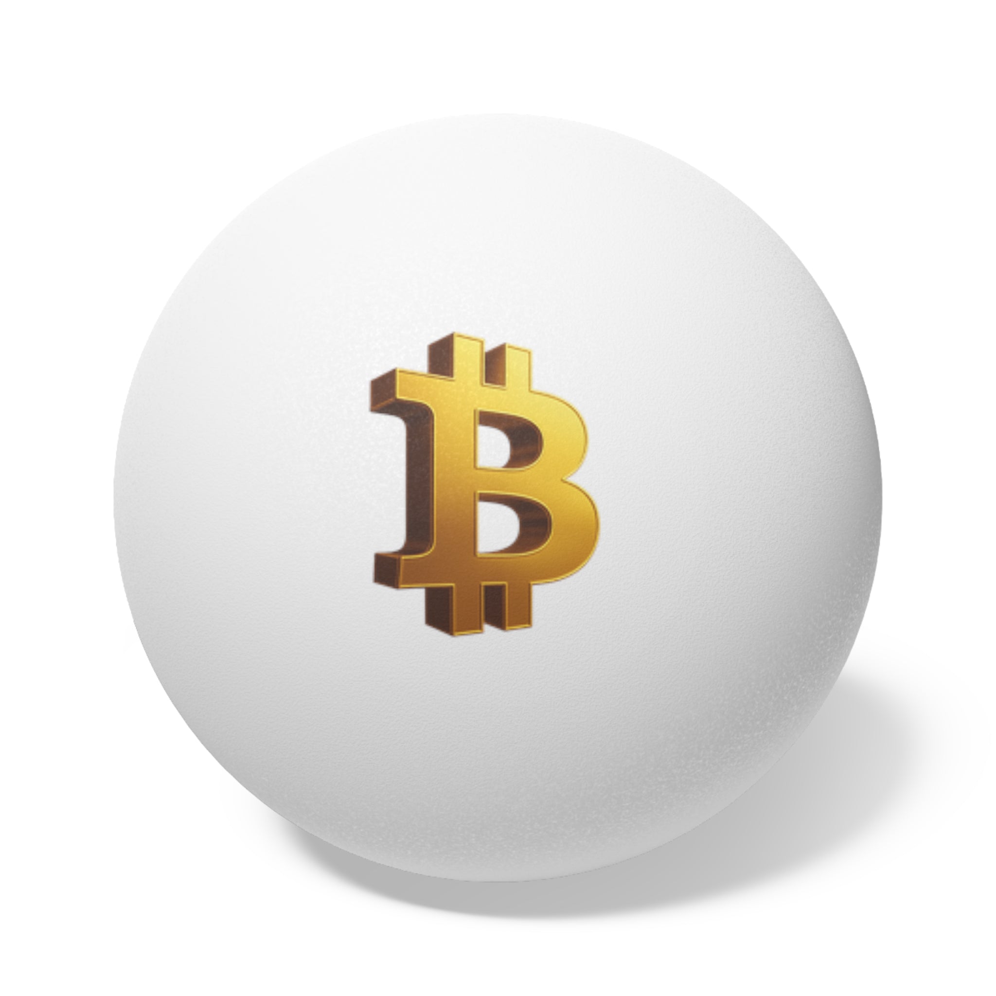 Set of 6-Bitcoin Ping Pong Balls-Crypto Table Tennis Ball in 2 Colors, white & orange. Fun Bitcoin Gift for Players.