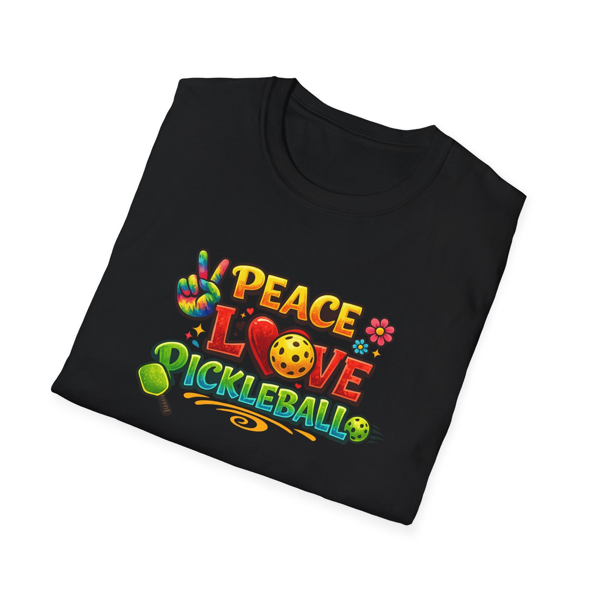 Peace Love Pickleball Shirt | Pickleball Player Gift | Cute Pickleball Apparel | Pickleball Player Tee | 9 colors - 100% cotton