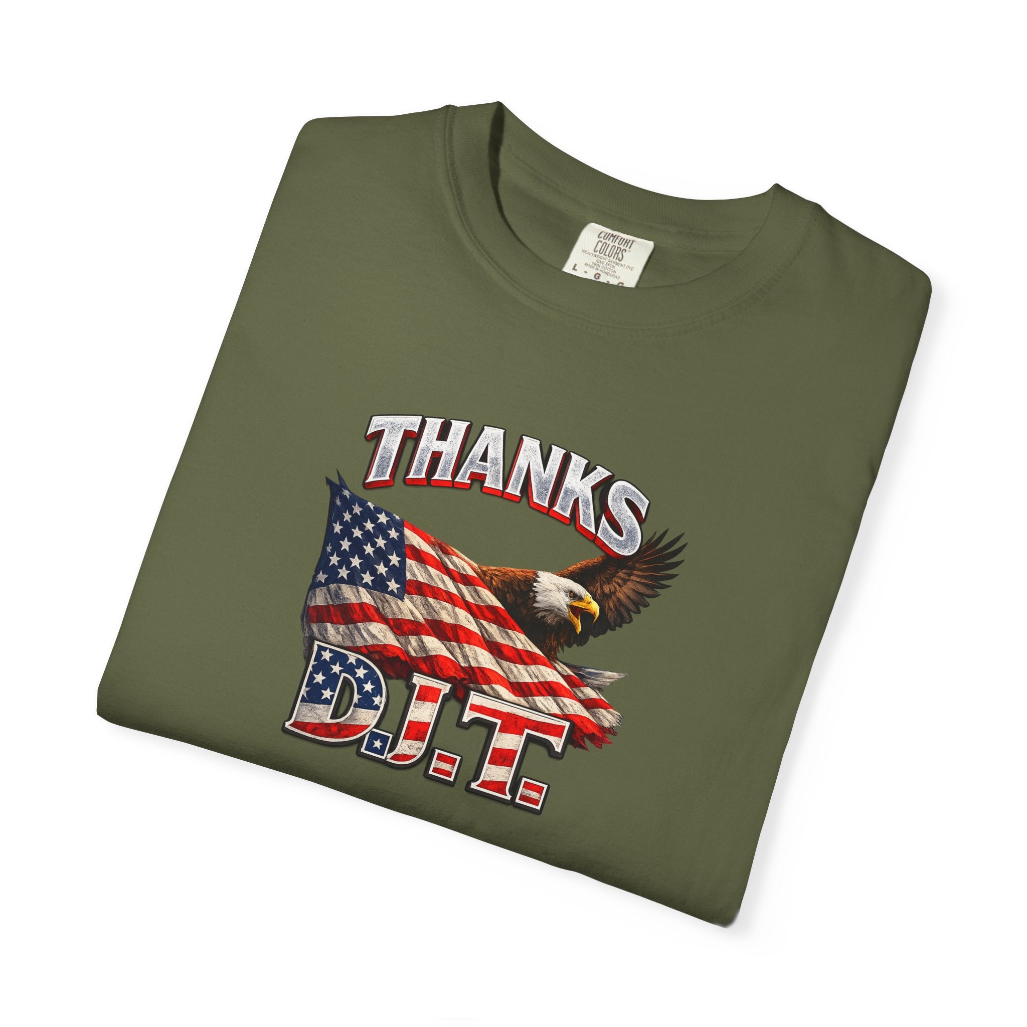 Thanks D.J.T. Tee | USA Pride Graphic TShirt | Freedom Lover Gift | Patriotic Apparel | 7 colors - 100% cotton
