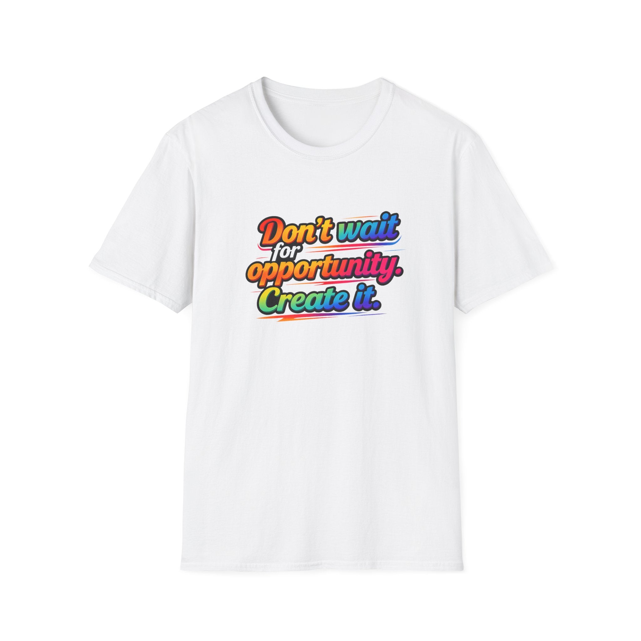 Create Your Opportunity | Bold Motivational Rainbow Typography Tee | 5 colors - 100% cotton