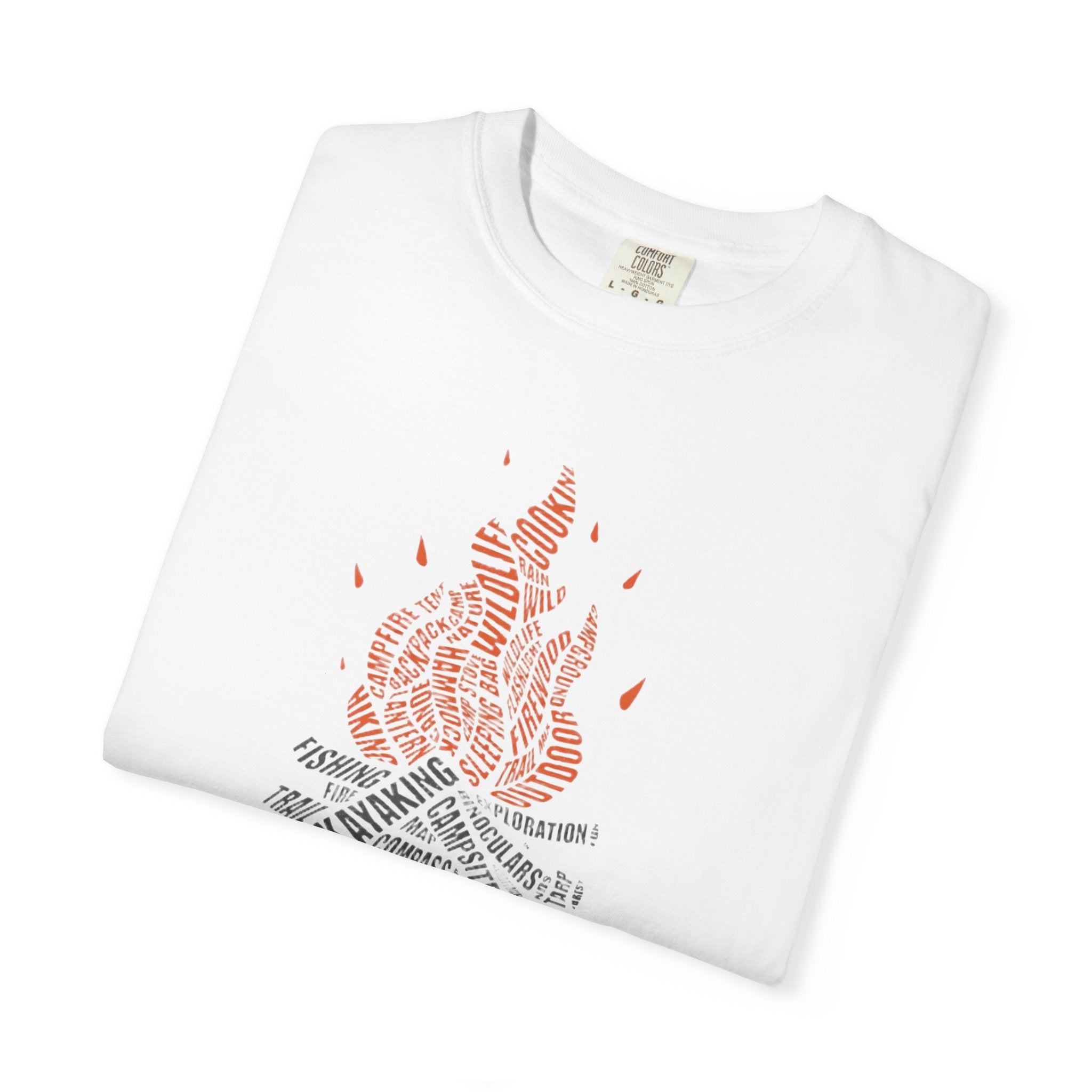 Campfire Typography T-shirt | Camping Bonfire Graphic Tee | 2 colors - 100% cotton