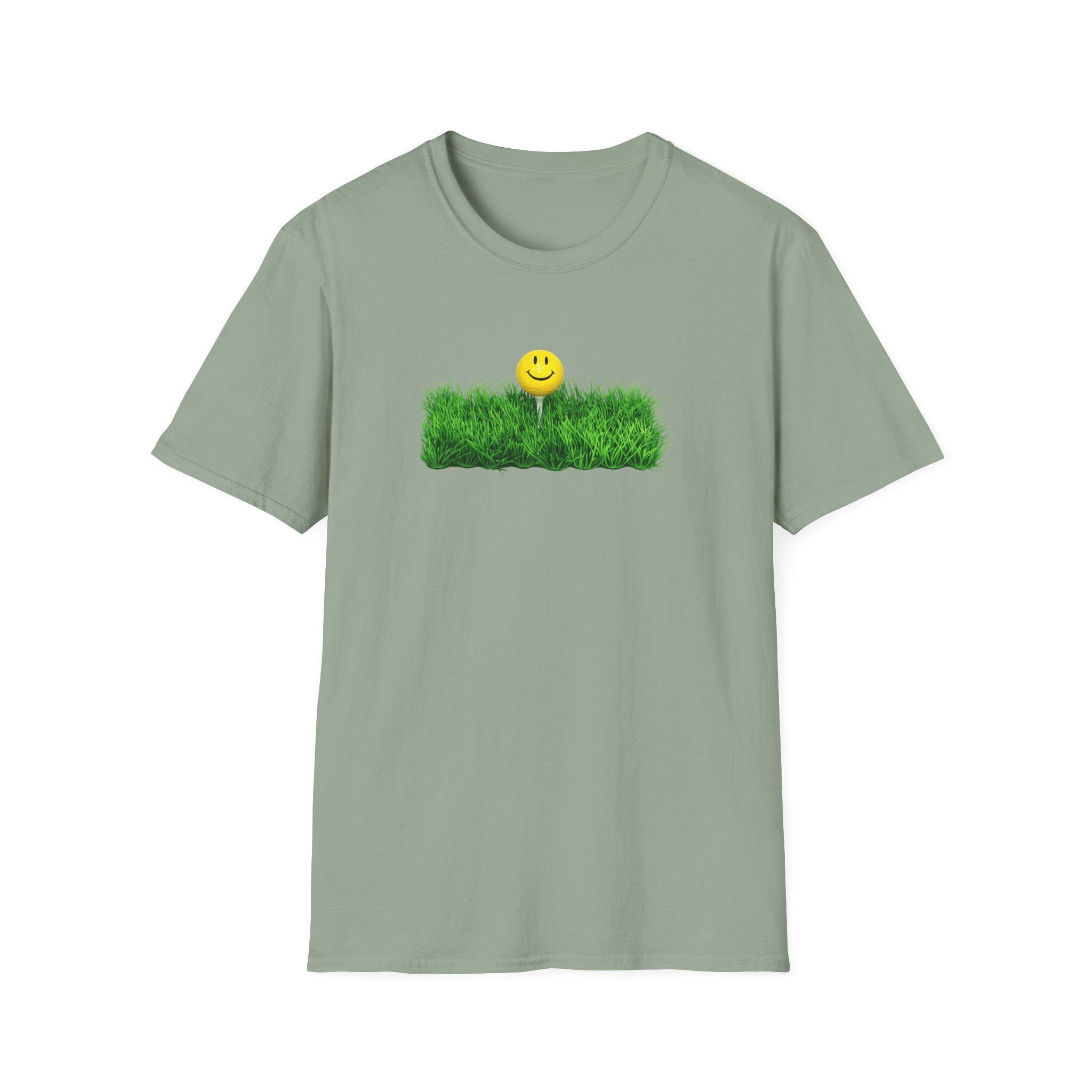 Smiley Face Golf Tee Shirt | Happy Golfer Graphic Tee | Fun Golf Course Vibes | Gift for Golf Lovers | 6 colors - 100% cotton