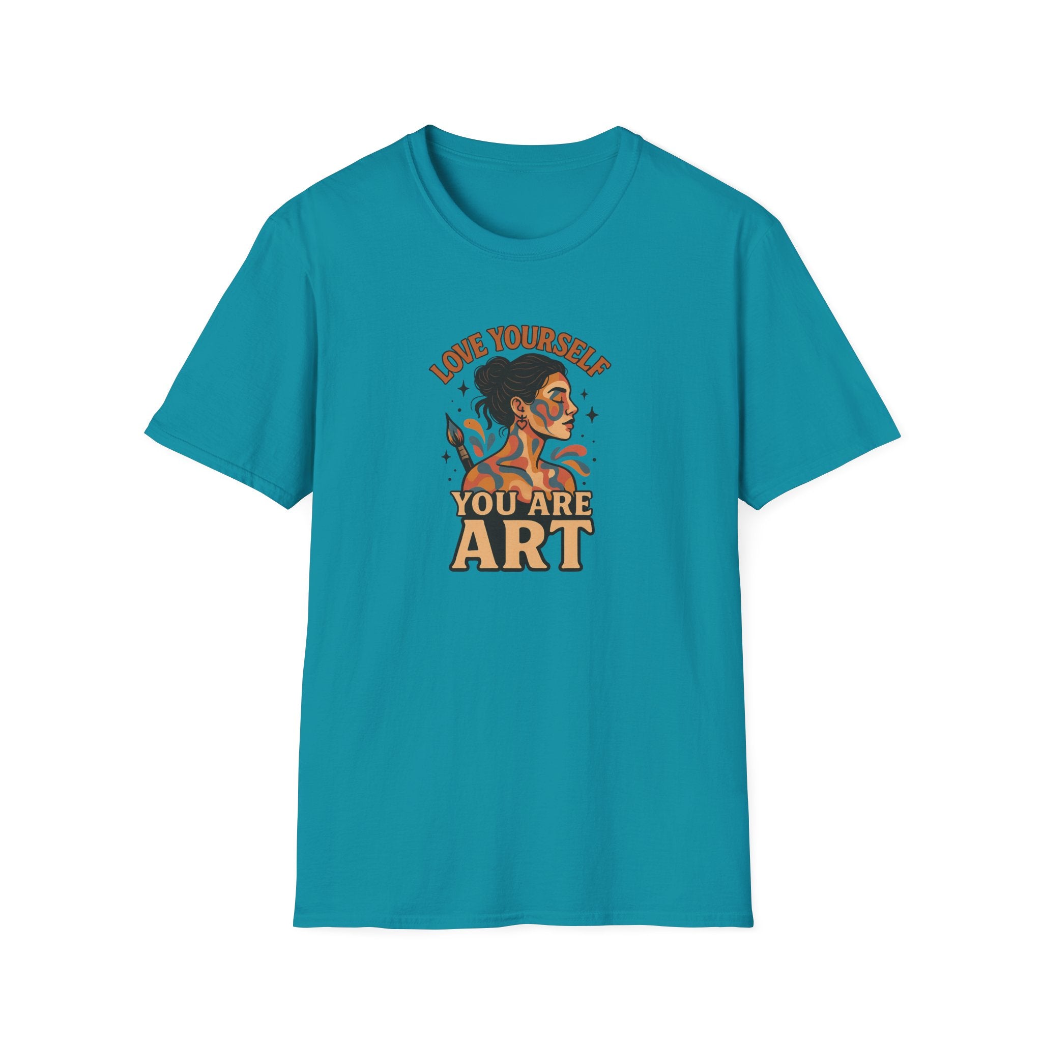 Love Yourself You Are Art T-Shirt | Inspirational Graphic Tee for Women | Retro Self Love Shirt | 8 colors - 100% cotton