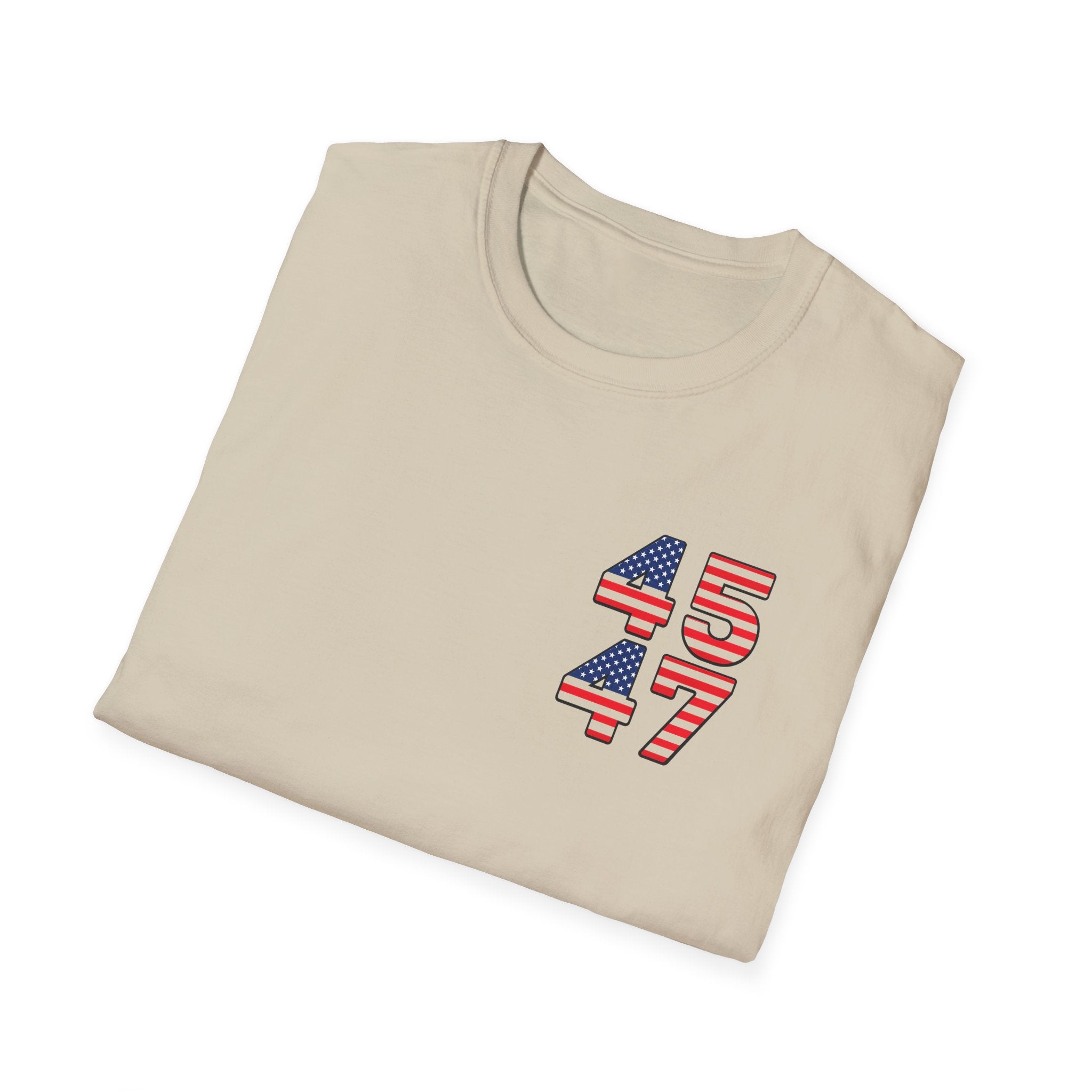 Patriotic 45 47 T-Shirt | USA Flag American Pride Tee  | Fourth of July Shirt | Gift for Republican Patriot | 7 colors - 100% cotton