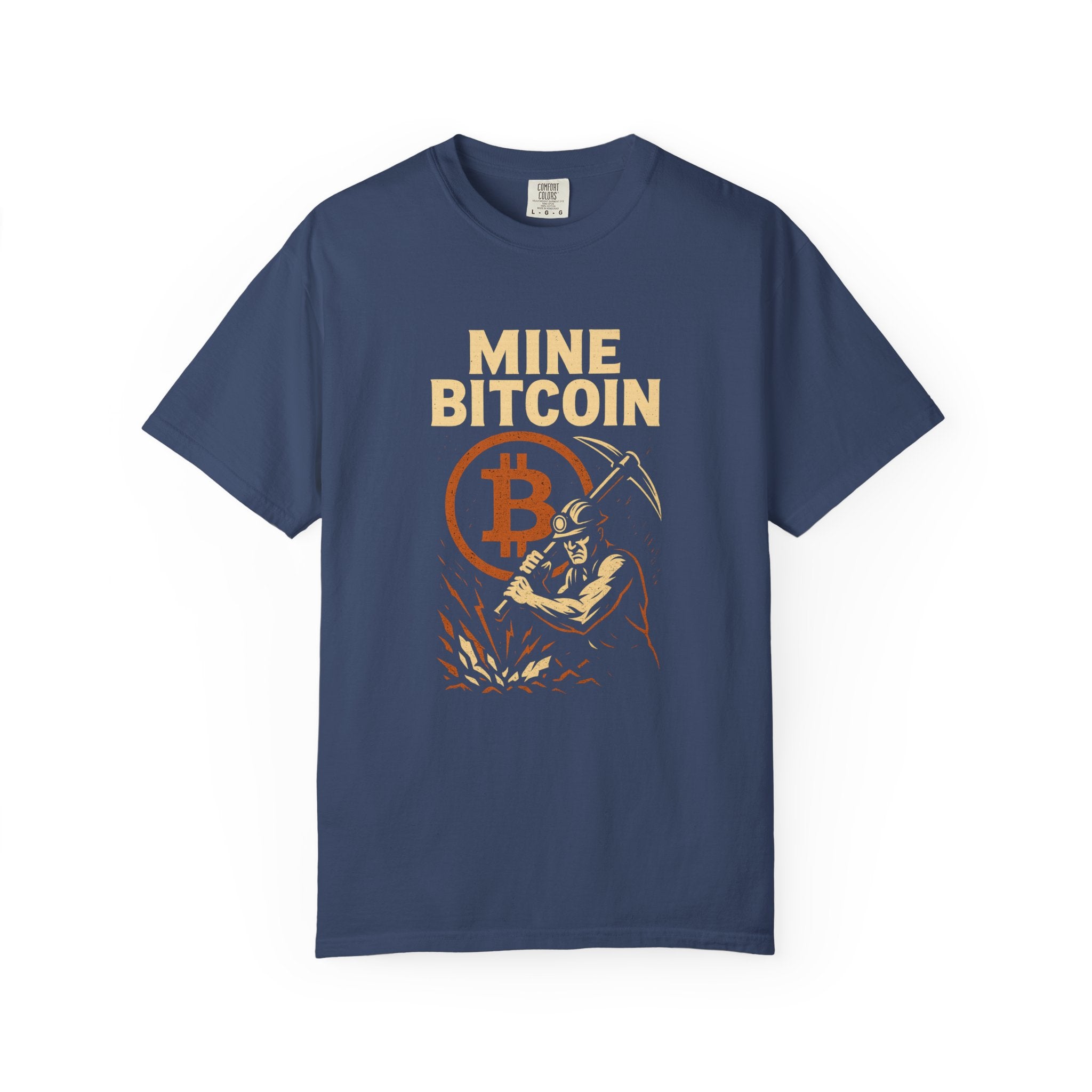 Mine Bitcoin T-Shirt |  Crypto Miner Graphic Tee | Vintage Bitcoin Mining Shirt for Crypto Enthusiasts | 3 colors - 100% cotton