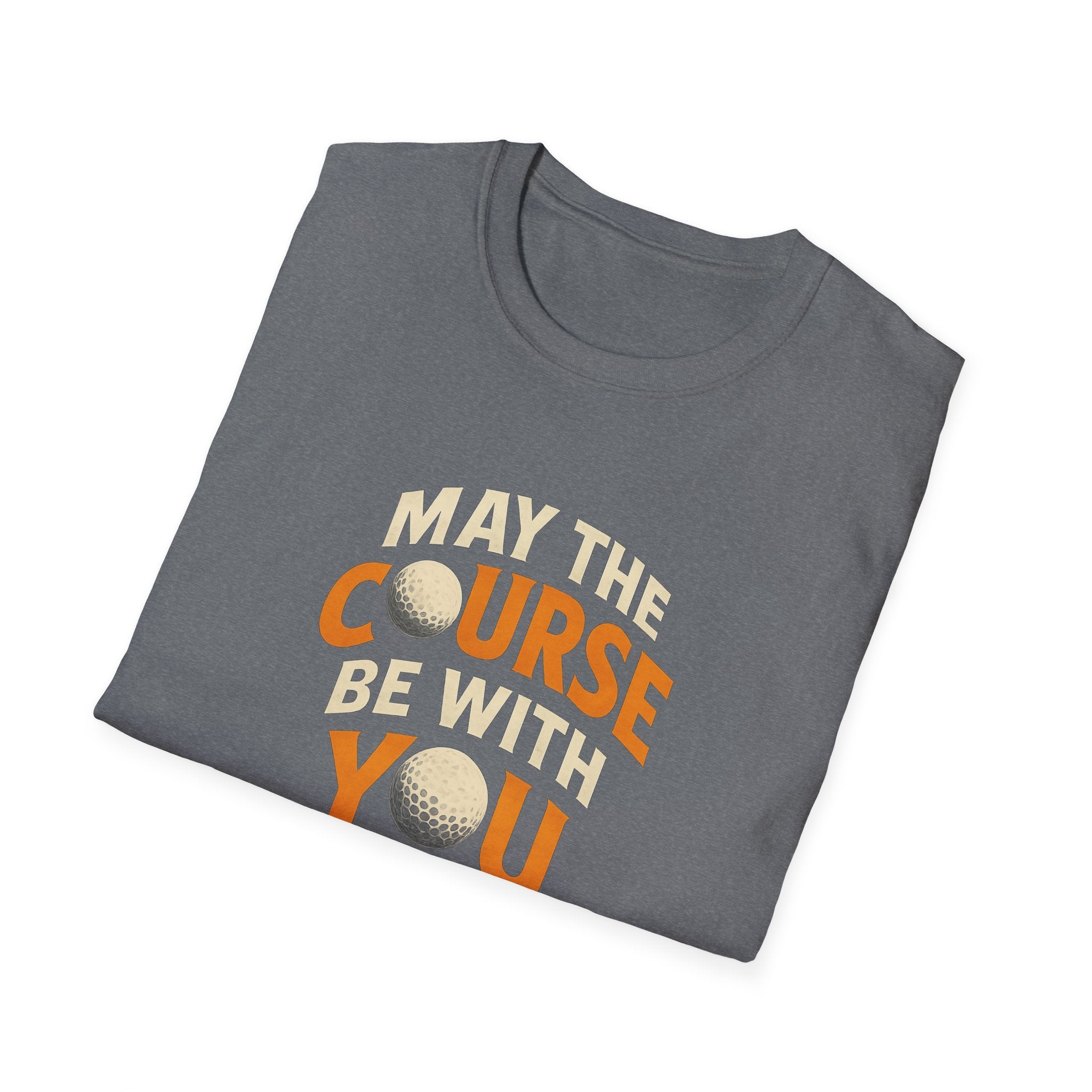 May The Course Be With You Golf T-Shirt | Funny Golf Pun Tee |  | 4 colors - 100% cotton