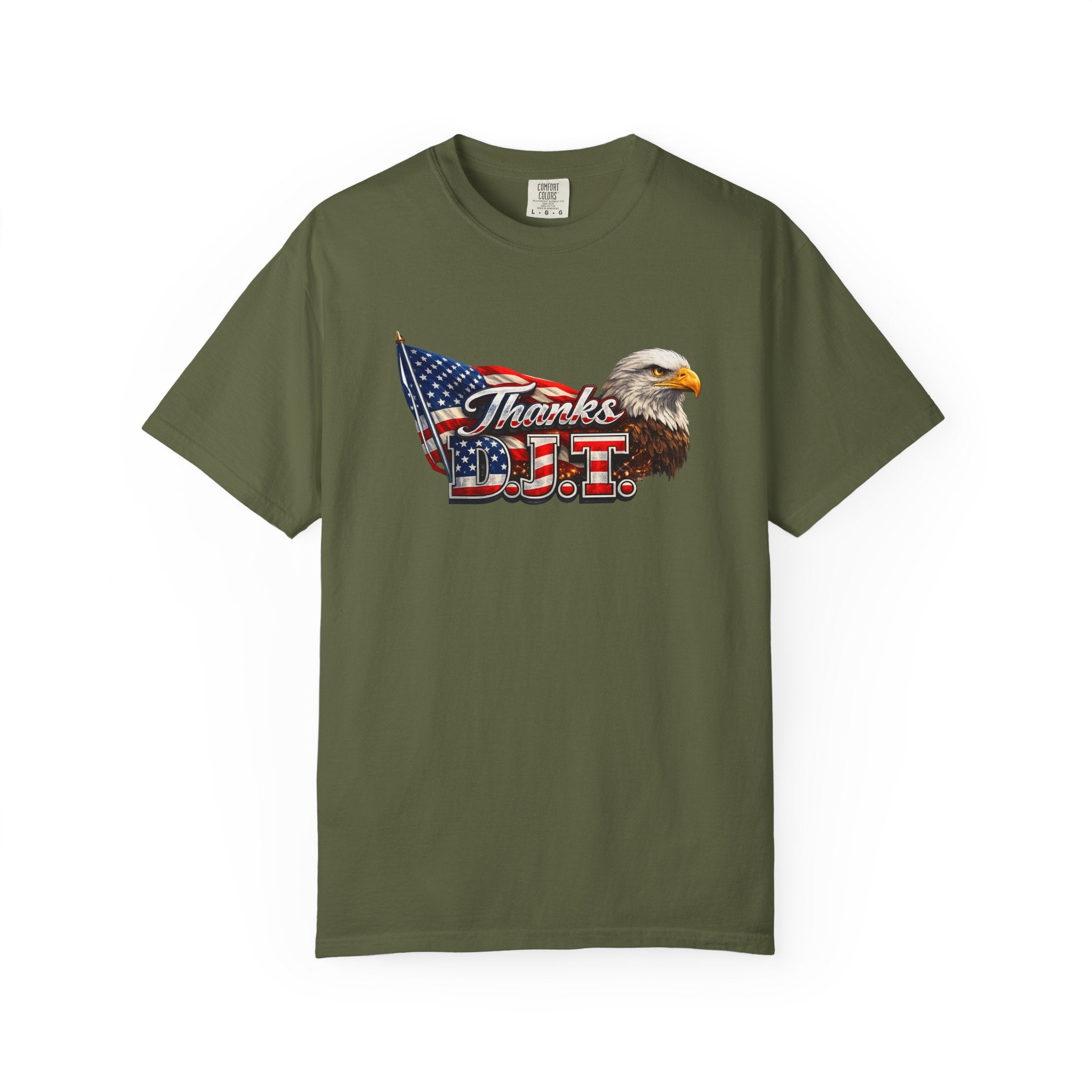 Thanks D.J.T Patriotic Eagle Shirt | American Flag TShirt | USA Pride Tee | Fourth of July Apparel | Patriotic Gift | 7 colors - 100% cotton