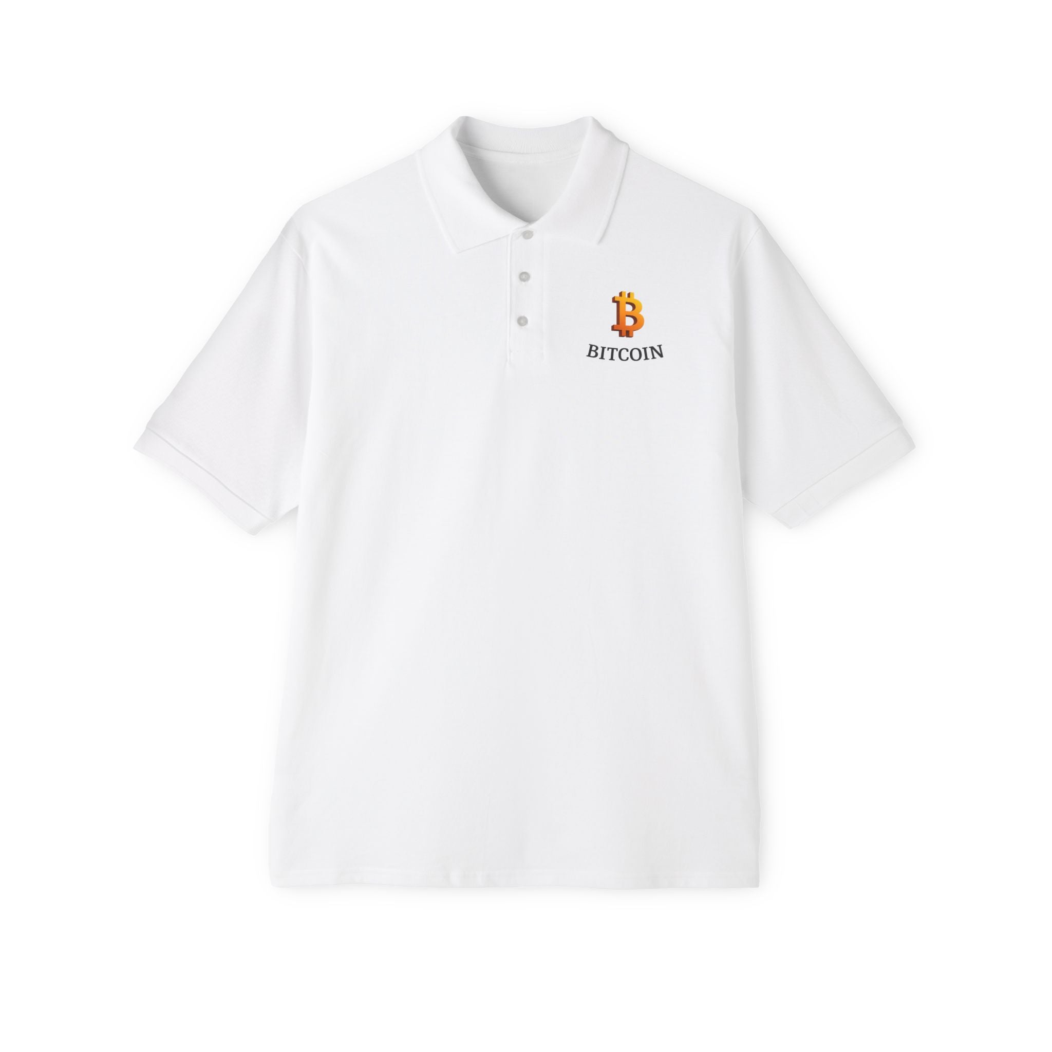 Bitcoin Polo Shirt | Crypto Golf Polo | BTC Logo Shirt | Bitcoin Cryptocurrency Polo Gift | Digital Currency Merch | 6 colors - 100% cotton