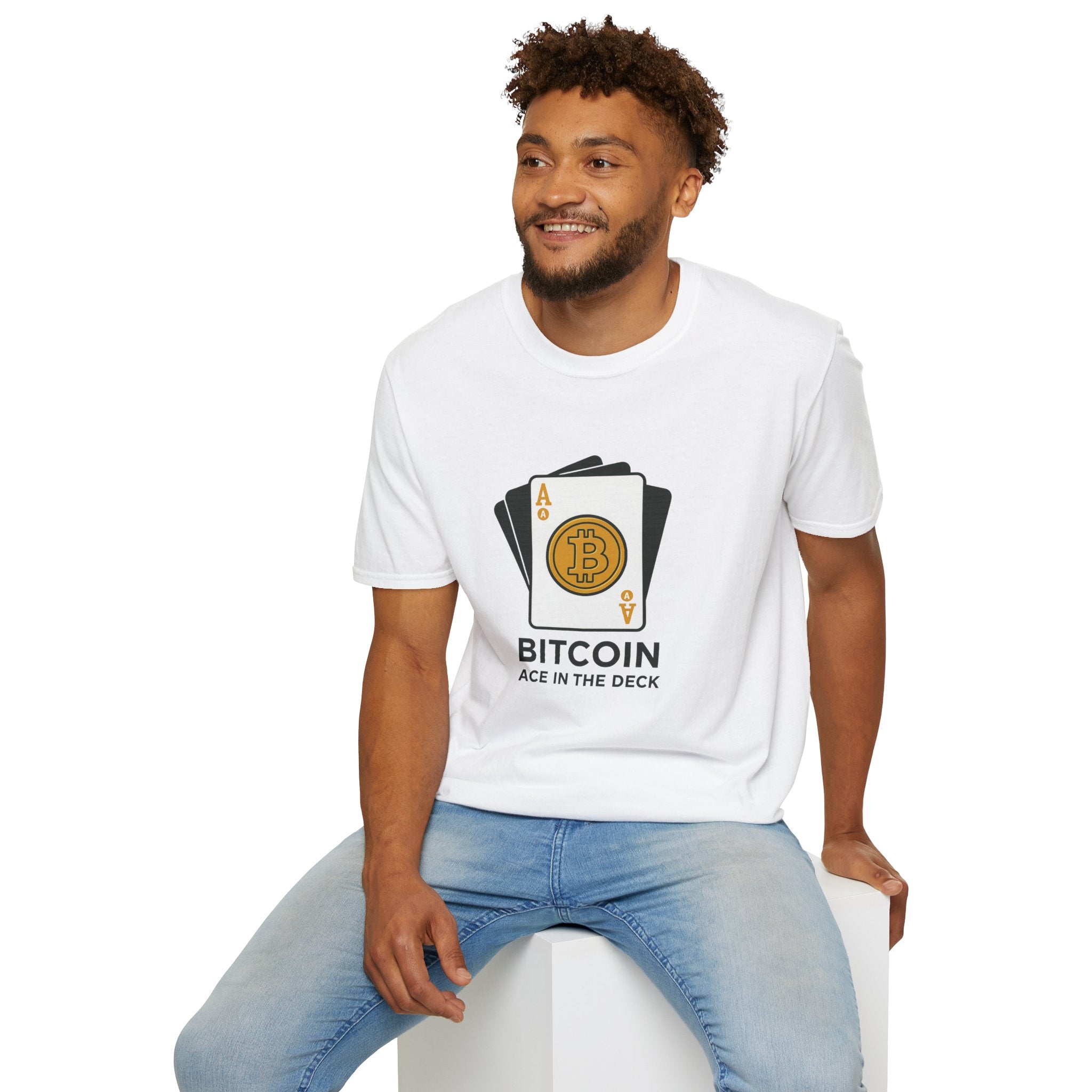 Bitcoin Ace in the Deck T-Shirt | Bold Crypto Statement Tee for Bitcoin Enthusiasts | 7 colors - 100% cotton