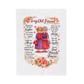 Best Friends Forever Veleveteen Blanket | Friendship Throw Blanket | Best Friend Gift  | Heartwarming Friendship Gift | 3 sizes