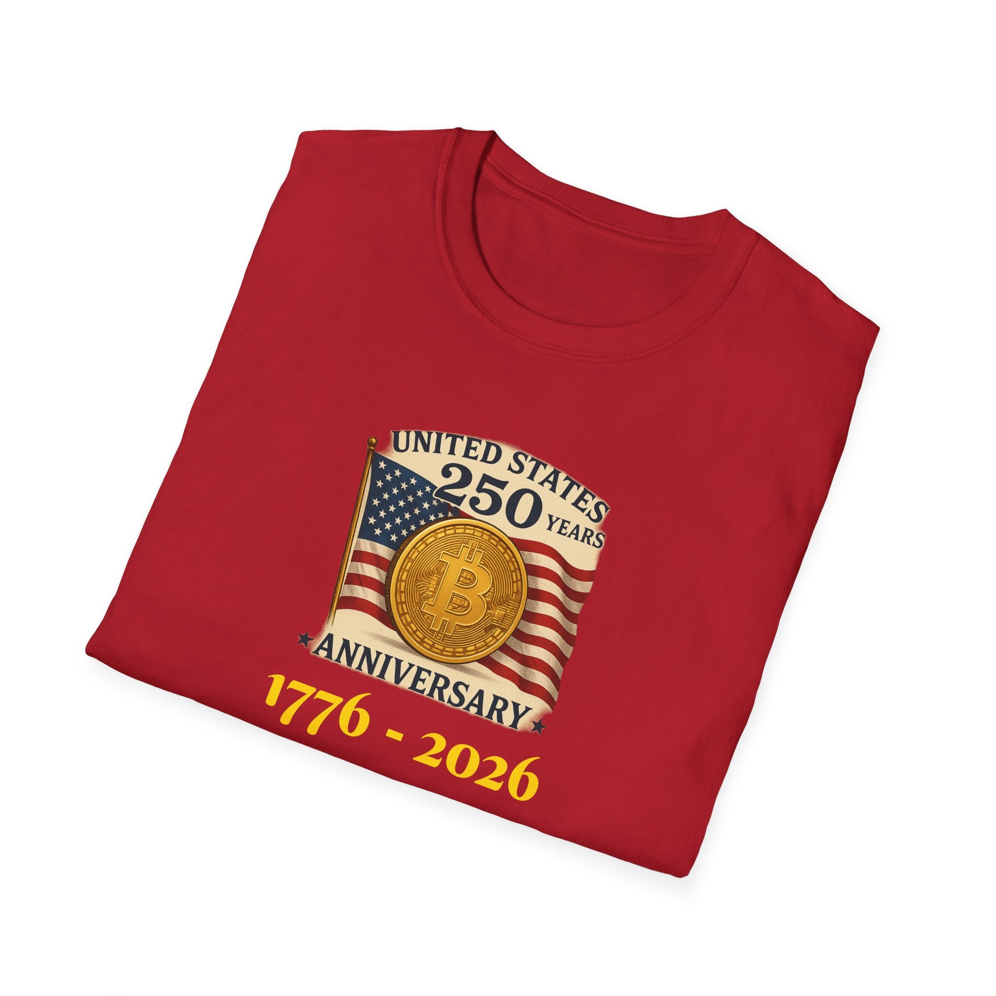 Bitcoin USA 250th Anniversary Bitcoin Tee | American Revolution Meets Digital Evolution | Patriotic T-Shirt | 5 colors - 100% cotton