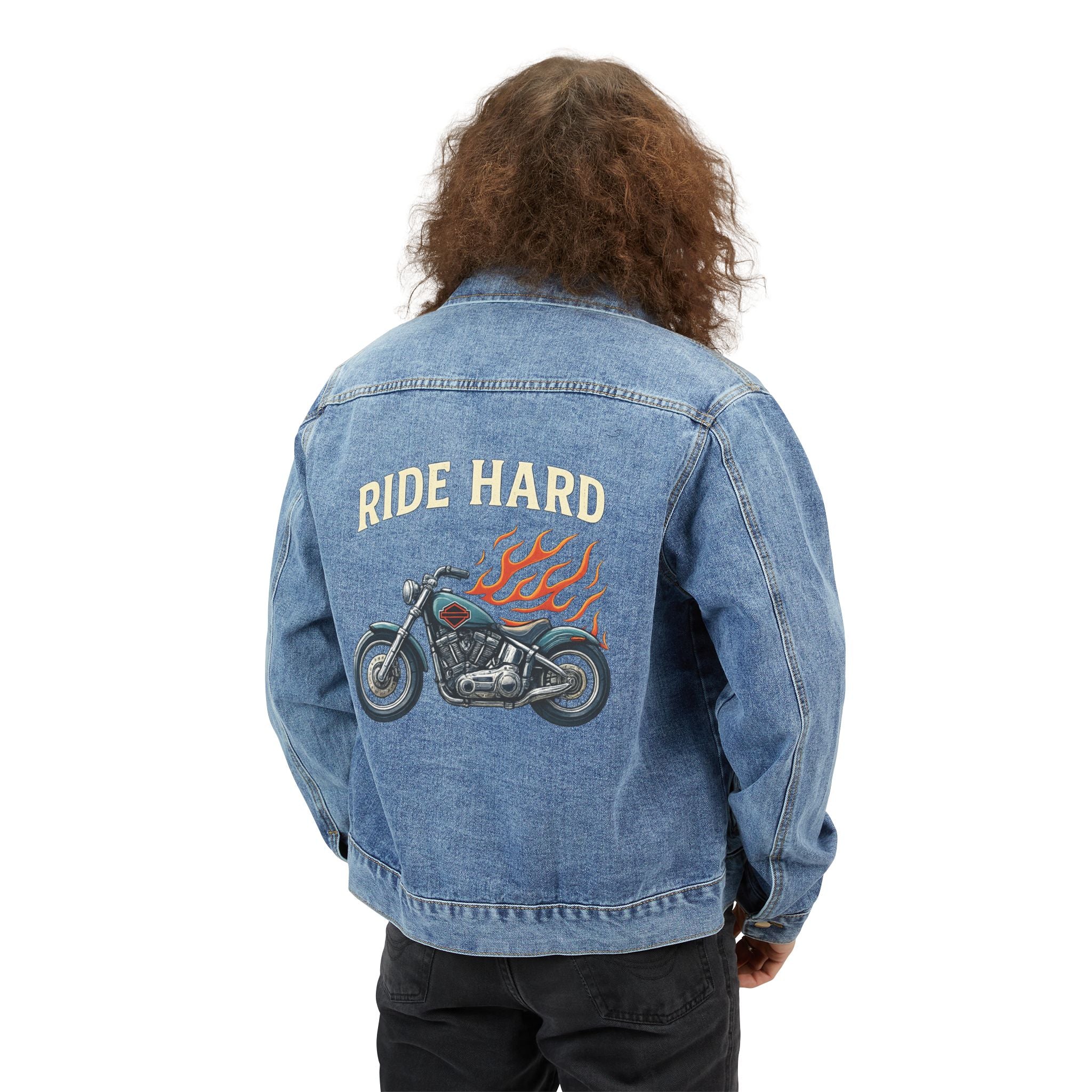 Ride Hard Motorcycle Denim Jacket | Relaxed & Harley inspired