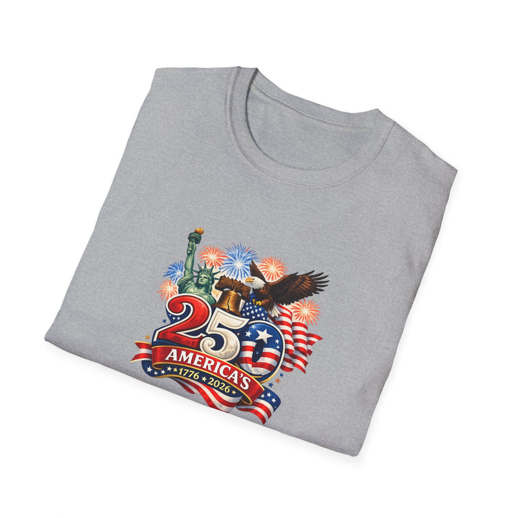 America 250 Shirt | Patriotic 1776-2026 TShirt | USA Anniversary Tee | Fourth of July Shirt | Red White Blue Tee | 7 colors - 100% cotton