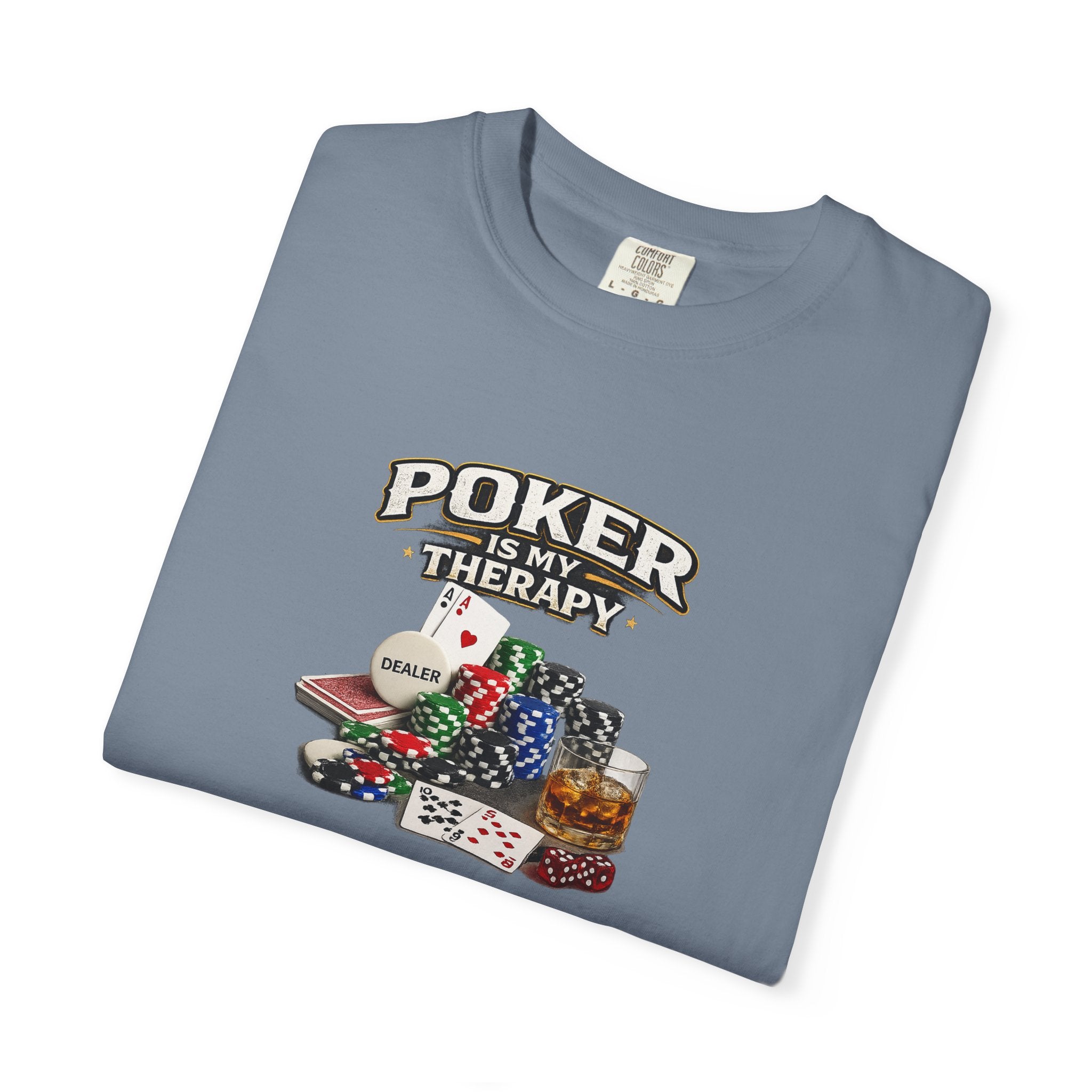 Poker Is My Therapy Shirt | Funny Poker Player Tee | Gift for Card Players | Gambling Humor Tee | Poker Lover Gift | 7 colors - 100% cotton