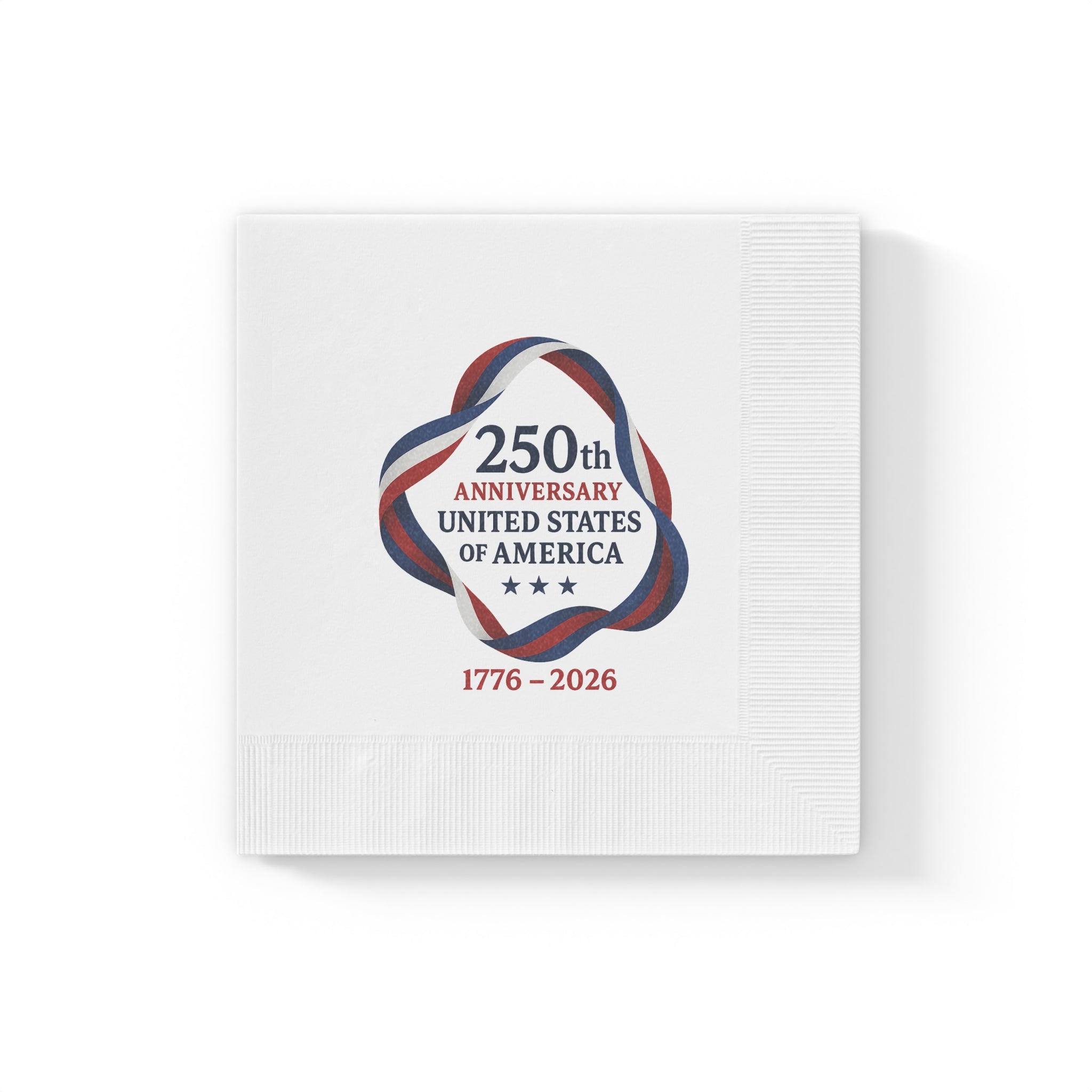 USA 250th Anniversary Napkins | 1776-2026 Patriotic Napkins | America Party Decor | Fourth of July Tableware| (50 or 100 Count) 2 sizes