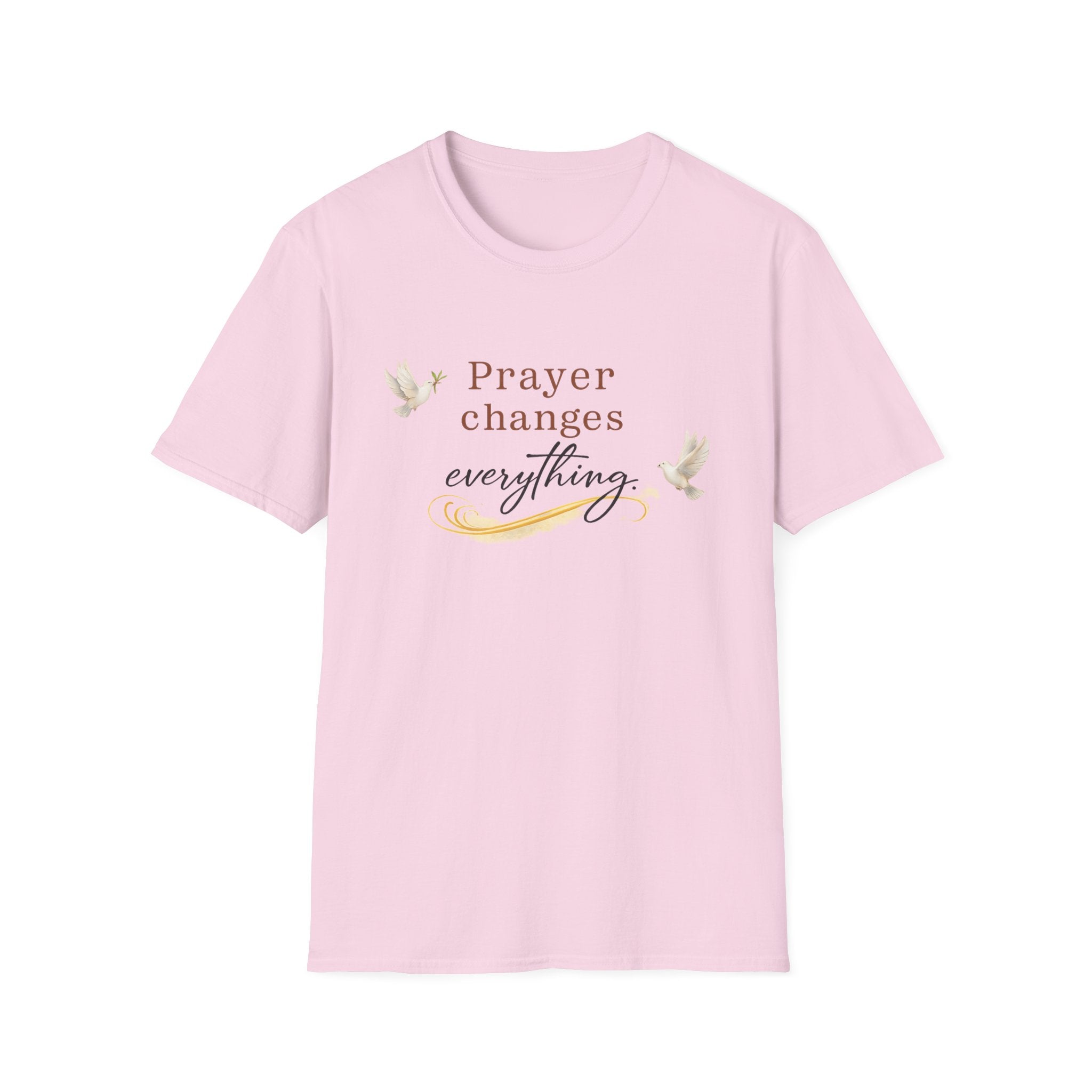 Prayer Changes Everything Shirt | Christian Faith T-Shirt for Women | Inspirational Church Tee | Religious Gift | 6 colors - 100% cotton