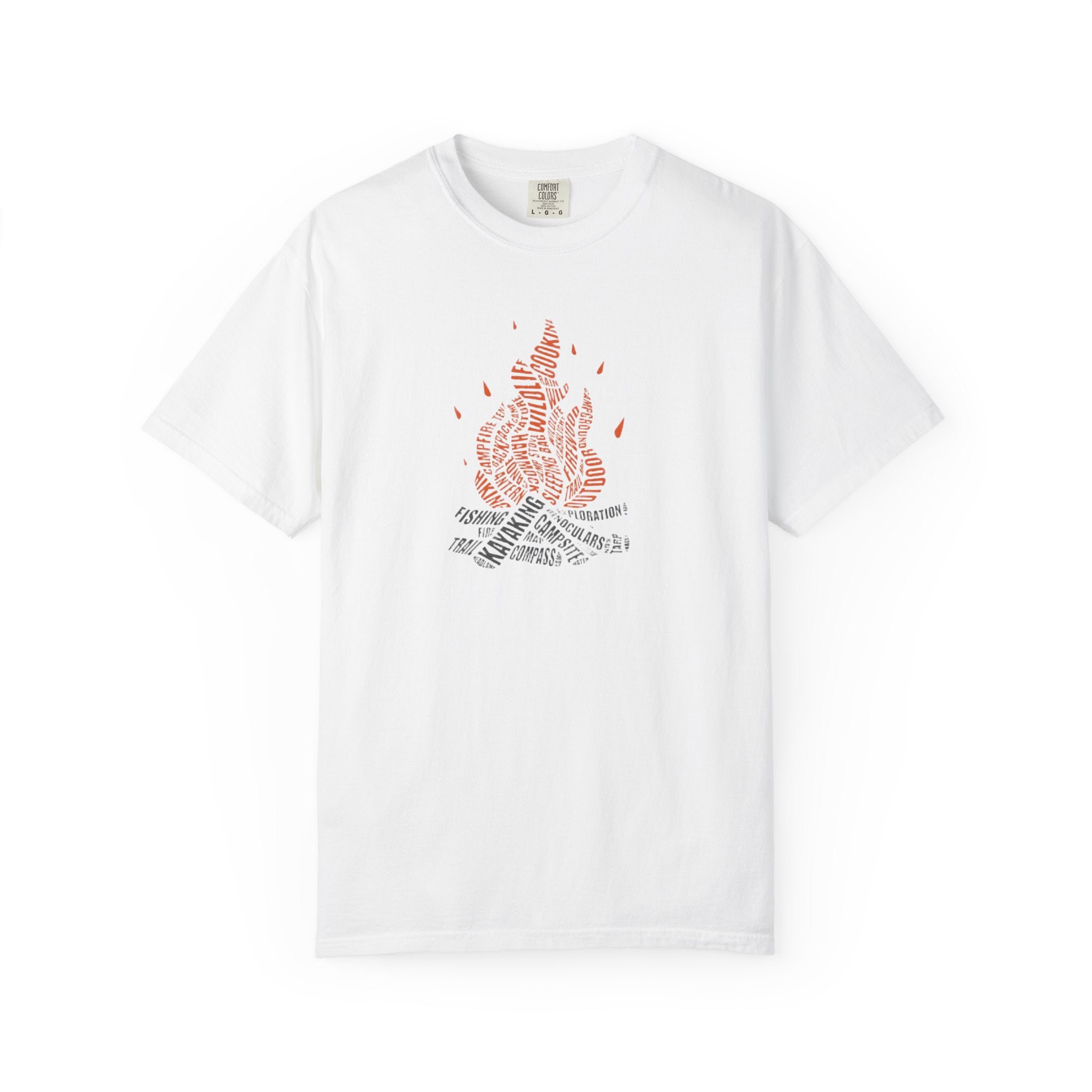 Campfire Typography T-shirt | Camping Bonfire Graphic Tee | 2 colors - 100% cotton