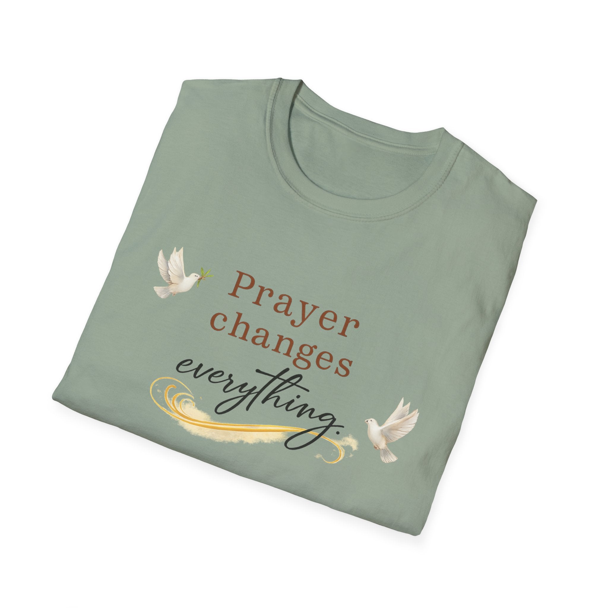 Prayer Changes Everything Shirt | Christian Faith T-Shirt for Women | Inspirational Church Tee | Religious Gift | 6 colors - 100% cotton