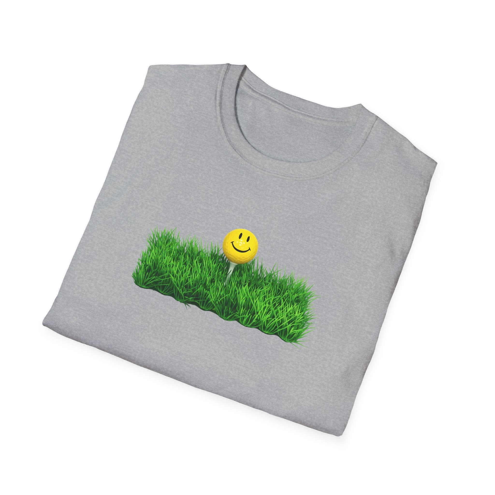 Smiley Face Golf Tee Shirt | Happy Golfer Graphic Tee | Fun Golf Course Vibes | Gift for Golf Lovers | 6 colors - 100% cotton