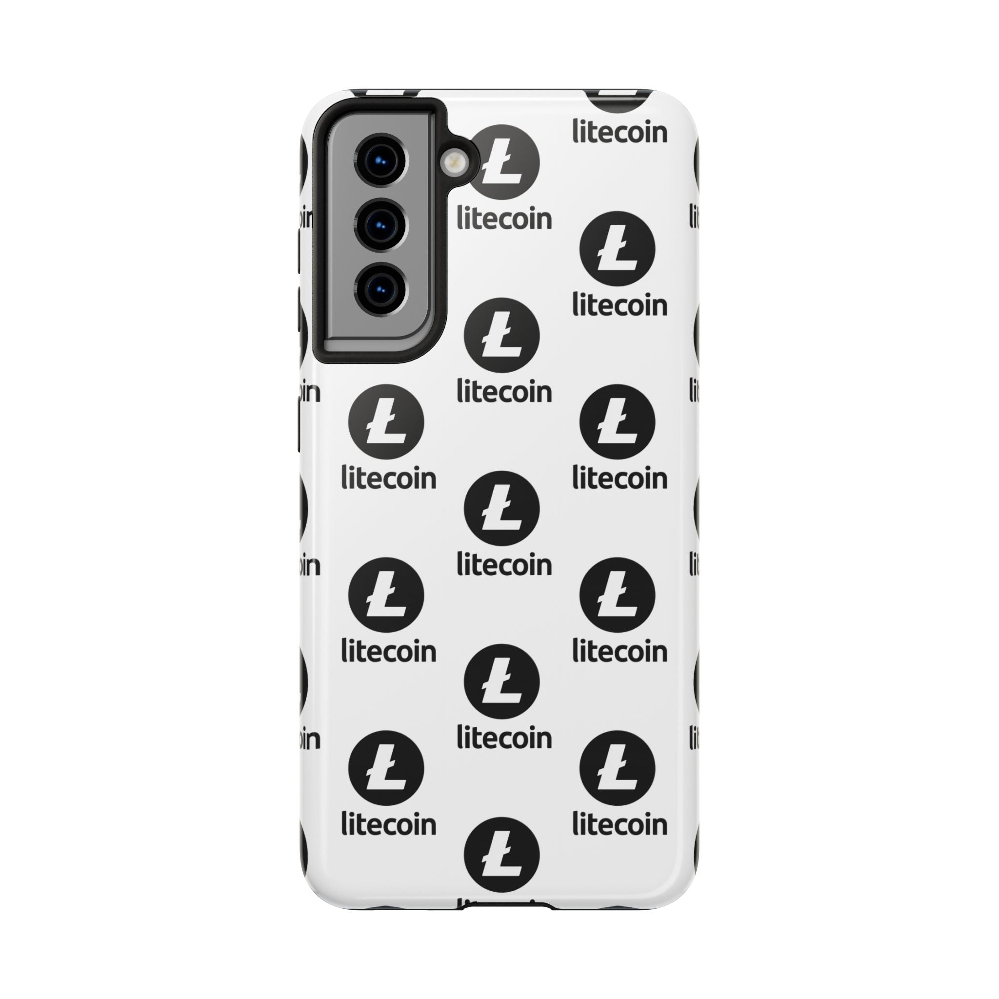 Litecoin Tough Phone Case | Crypto iPhone Case | Samsung Galaxy Case | Litecoin Logo Phone Cover | Glossy Protective Case