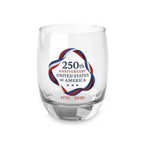 250th Anniversary USA Whiskey Glass | Patriotic 1776-2026 Commemorative Rocks Glass | America 250 Gift